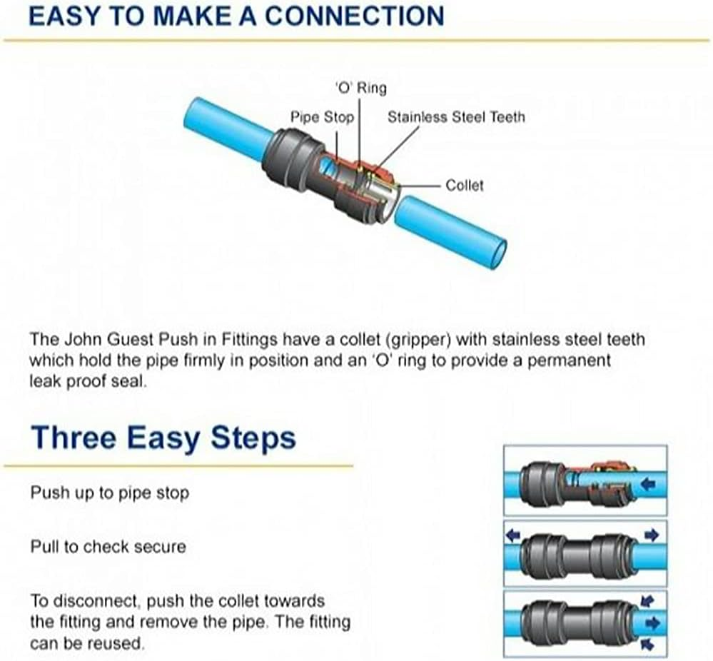 John Guest 12Mm Tubing High Pressure Black Caravan PE12100B 10 Metres image number 1