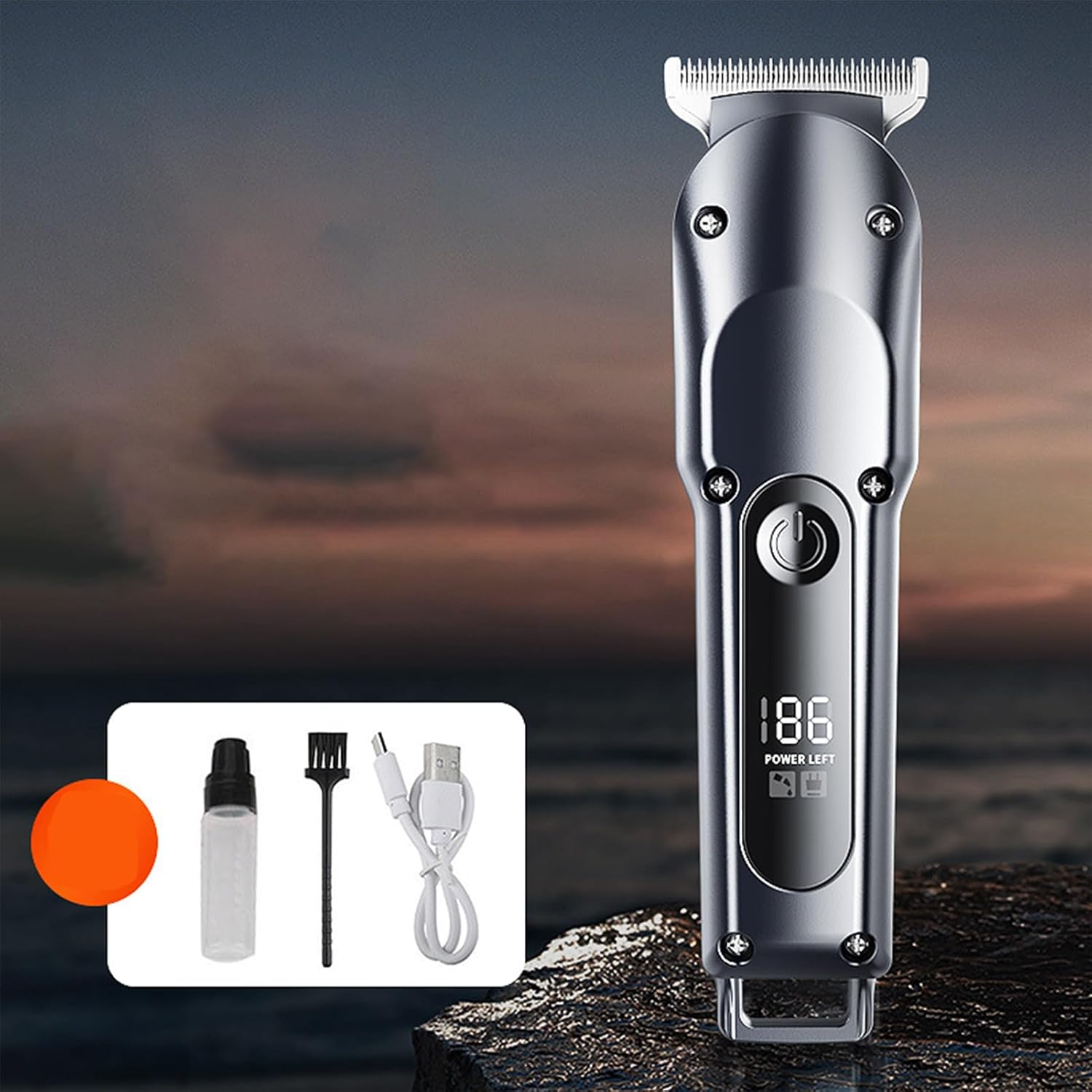 Trimmer for Men | Cordless Barber Clippers Rechargeable,Electric Cordless Haircut Machine Grooming Accessories for Travel Indoor Outdoor Home Salon Barber Shop image number 3