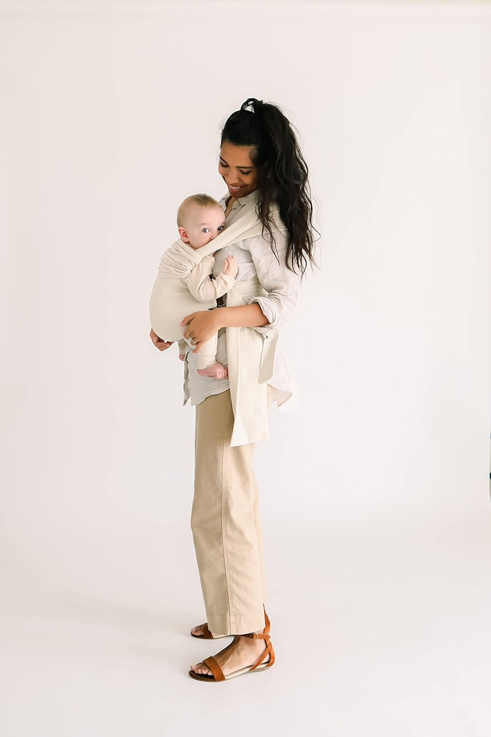 Lalabu Simple Wrap | Baby Carrier | Baby Wrap | Babywearing (Natural) - Driftwood image number 6