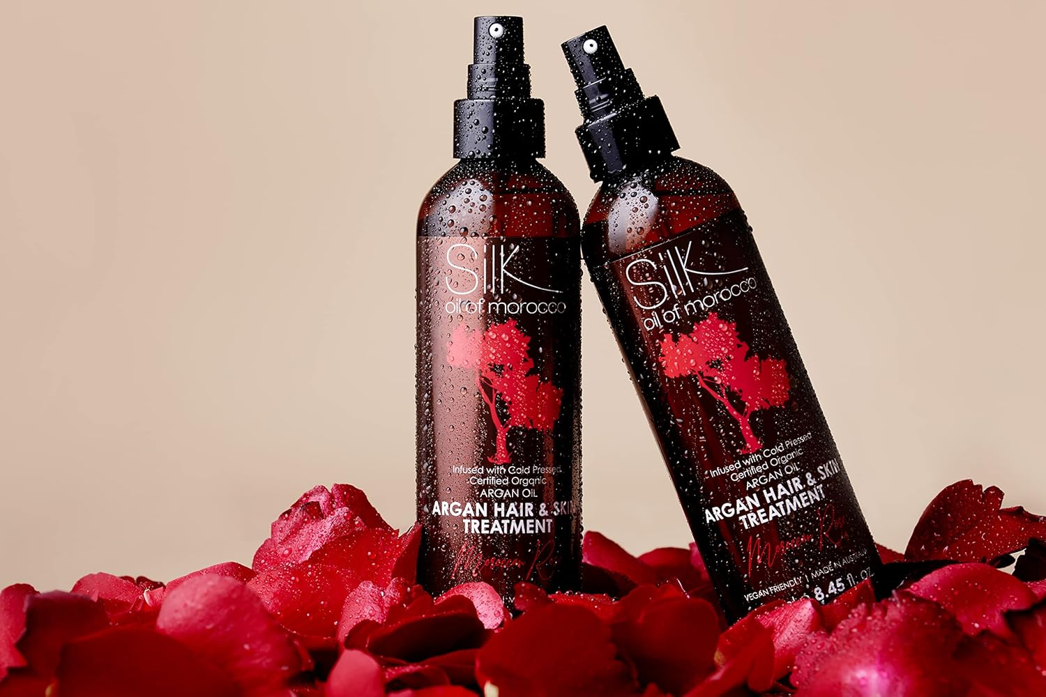 SILK OIL of MOROCCO Moroccan Rose Argan Hair and Skin Treatment Serum 250 Ml, Red image number 4