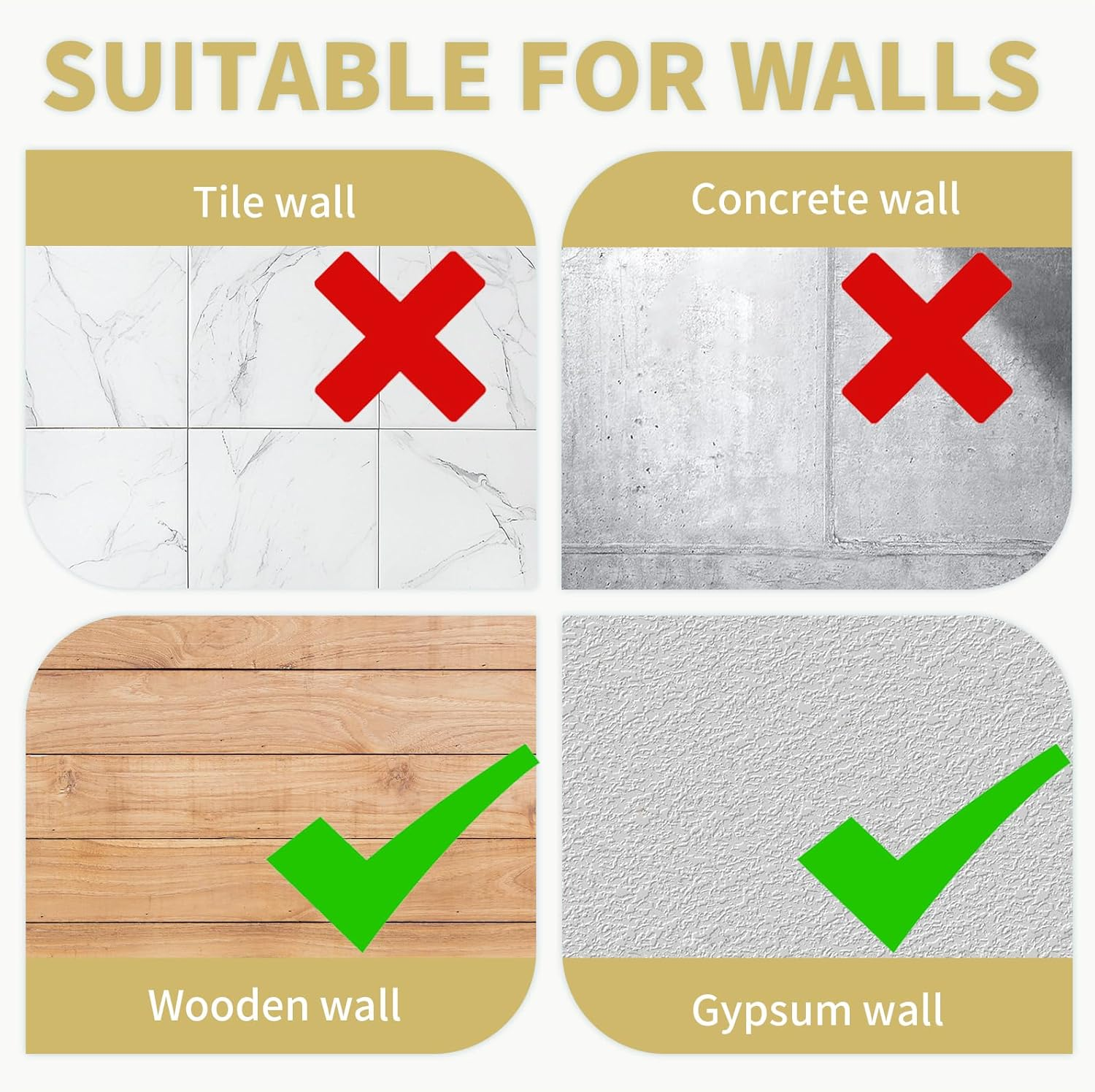 282 Pcs Picture Hooks Set, Picture Hanging Kit with Heavy Duty Frame Hooks, Nails, D-Ring, Sawtooth Hardware, Gold Metal Picture Hanger Assortment for Frames Mounting image number 4