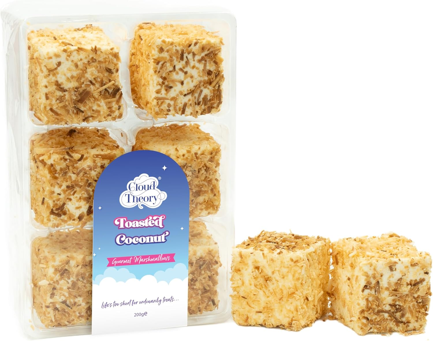 Cloud Theory Toasted Coconut Gourmet Marshmallow 6 Pack 130G image number 1