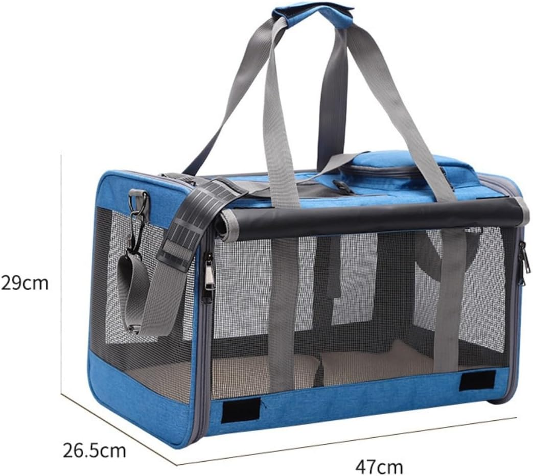 Cat Bag Dog Carrier Pet Carrier Cat Dog Bag Travel Backpacks Collapsible Cat Carrier Large Shoulder Bag Large Duffle Bag Pet Supplies Cat Carrier Pet Bag Carrier (Color : A, Size : 29 * 26.5 * 47Cm)