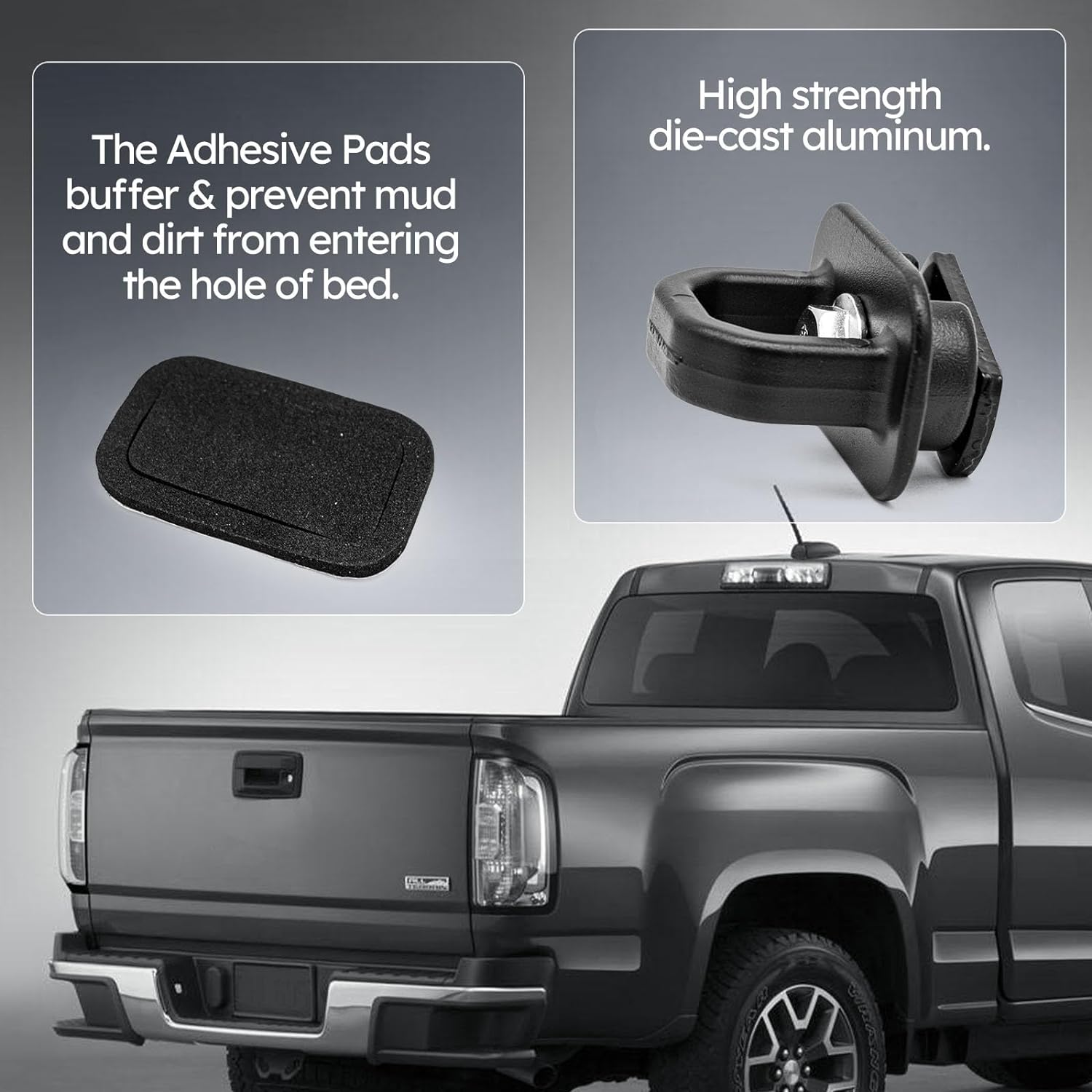 X4XZ DZ97903 Truck Bed Side Wall Tie down Anchors, Bed Cargo Hooks for 2007-2023 Chevy Silverado 1500 2500 3500 Chevy Colorado IGMC Sierra 1500 2500 3500 I GMC Canyon 9PCS image number 1