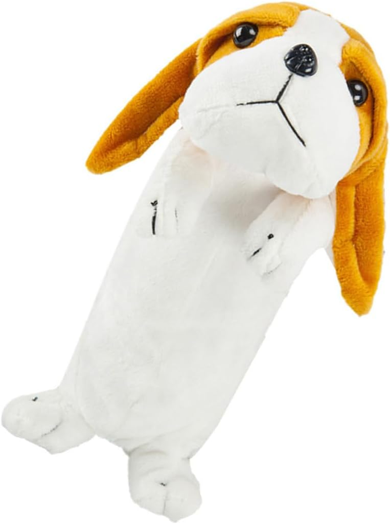 Operitacx 3Pcs Adorable Dog Pencil Case Plush Imitation Long Ear Stationery Case Pen Holder for Student Women Men