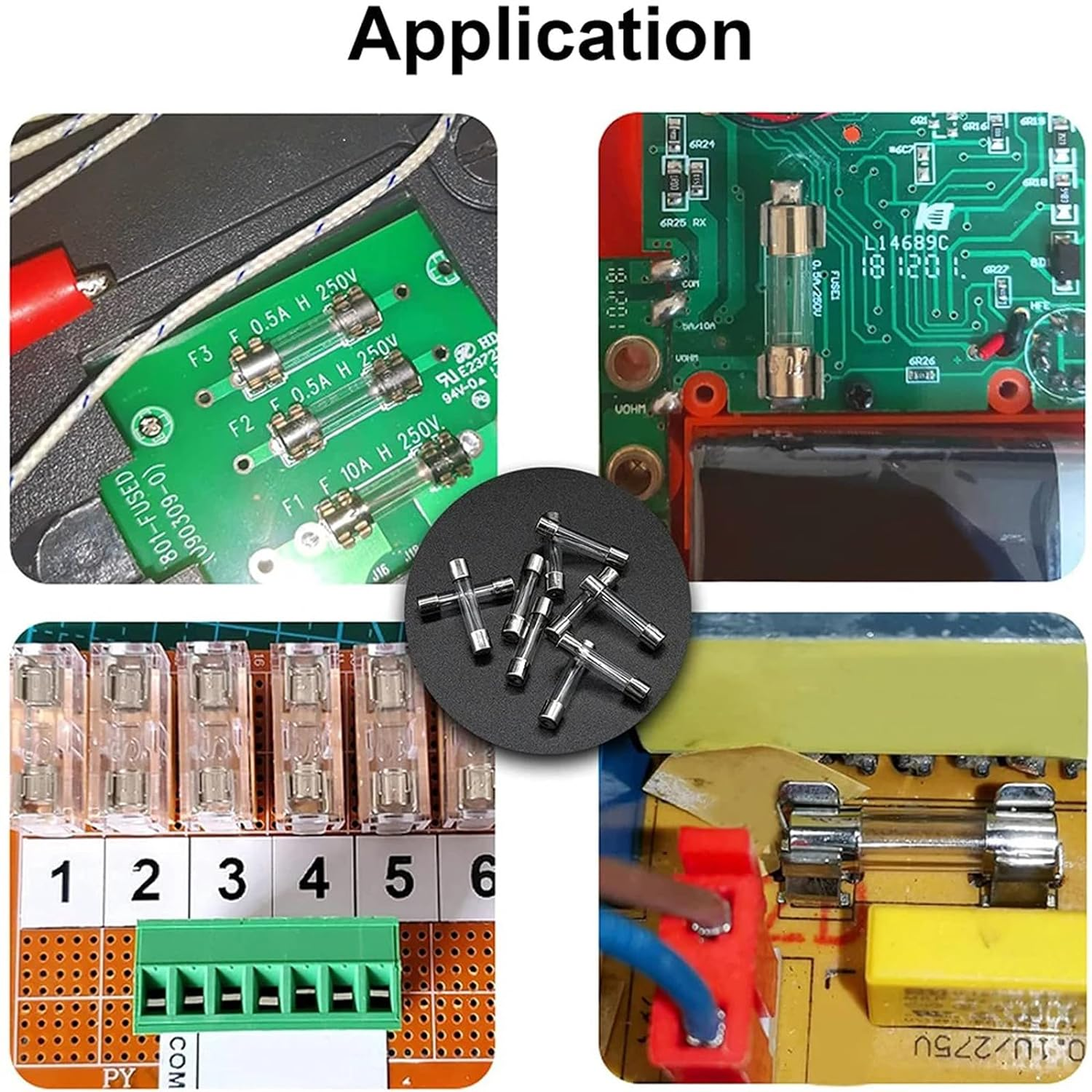 360Pcs 24Kinds Fast Blow Glass Fuses Assortment Kit;250V 5X20Mm/6X30Mm 0.25A~20A Assorted Quick Blow Tube Fuse Set