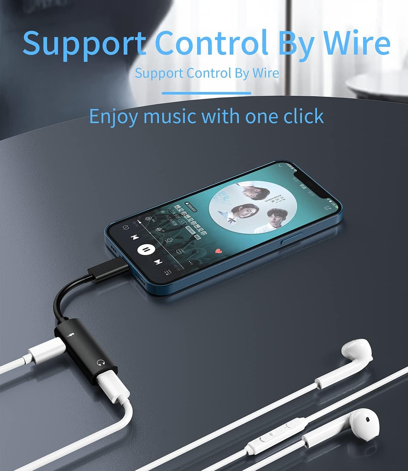 Iphone Headphone Splitter(2In1)Apple MFI Certified Dongle Dual Lightning Audio Charge Jack Adapter Aux Charging Cable Adaptador Para for 14 13 12 11 Pro Max Mini Xs X 7 8 plus Music Earphone Converter image number 4