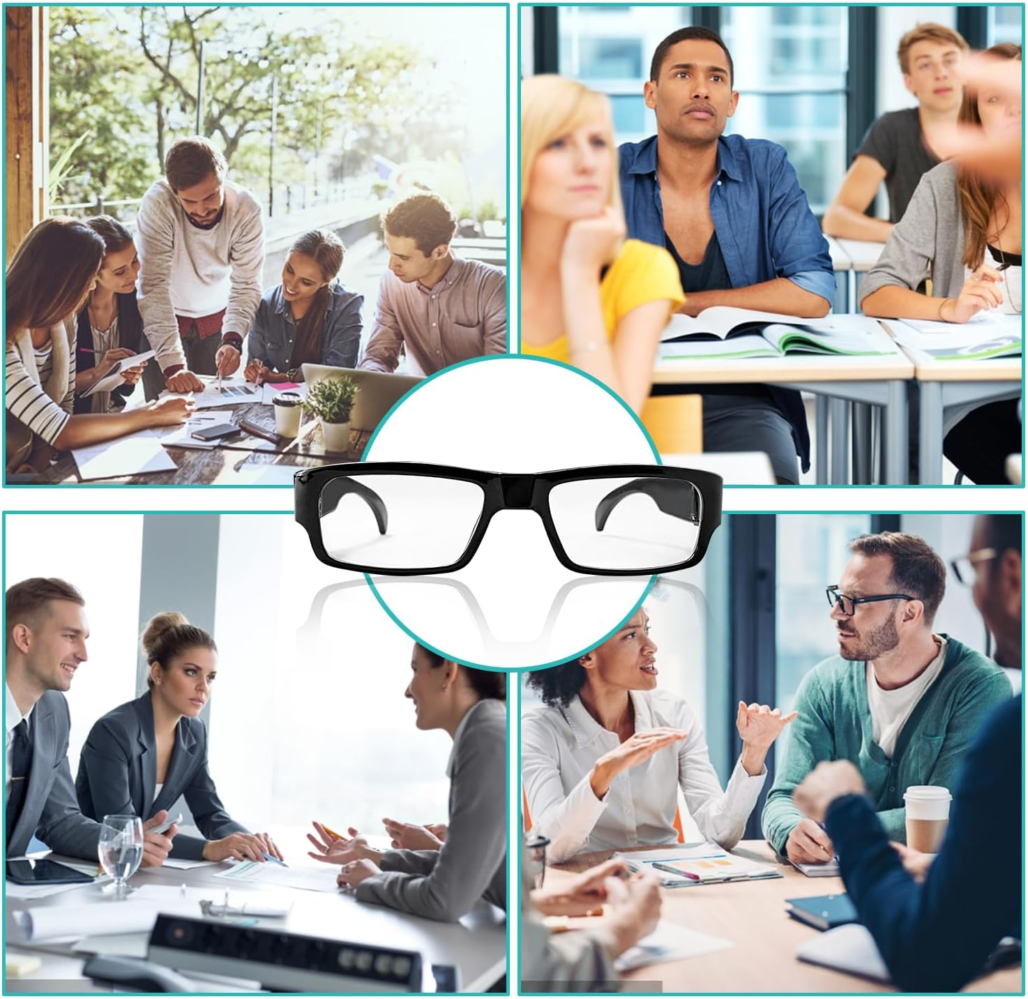 Dahocamgo 1080P Camera Glasses Video Glasses HD Eyewear Camera Video Cam Photo Taking Video Camcorder for Travel, Sports(Included 32G TF Card) image number 5