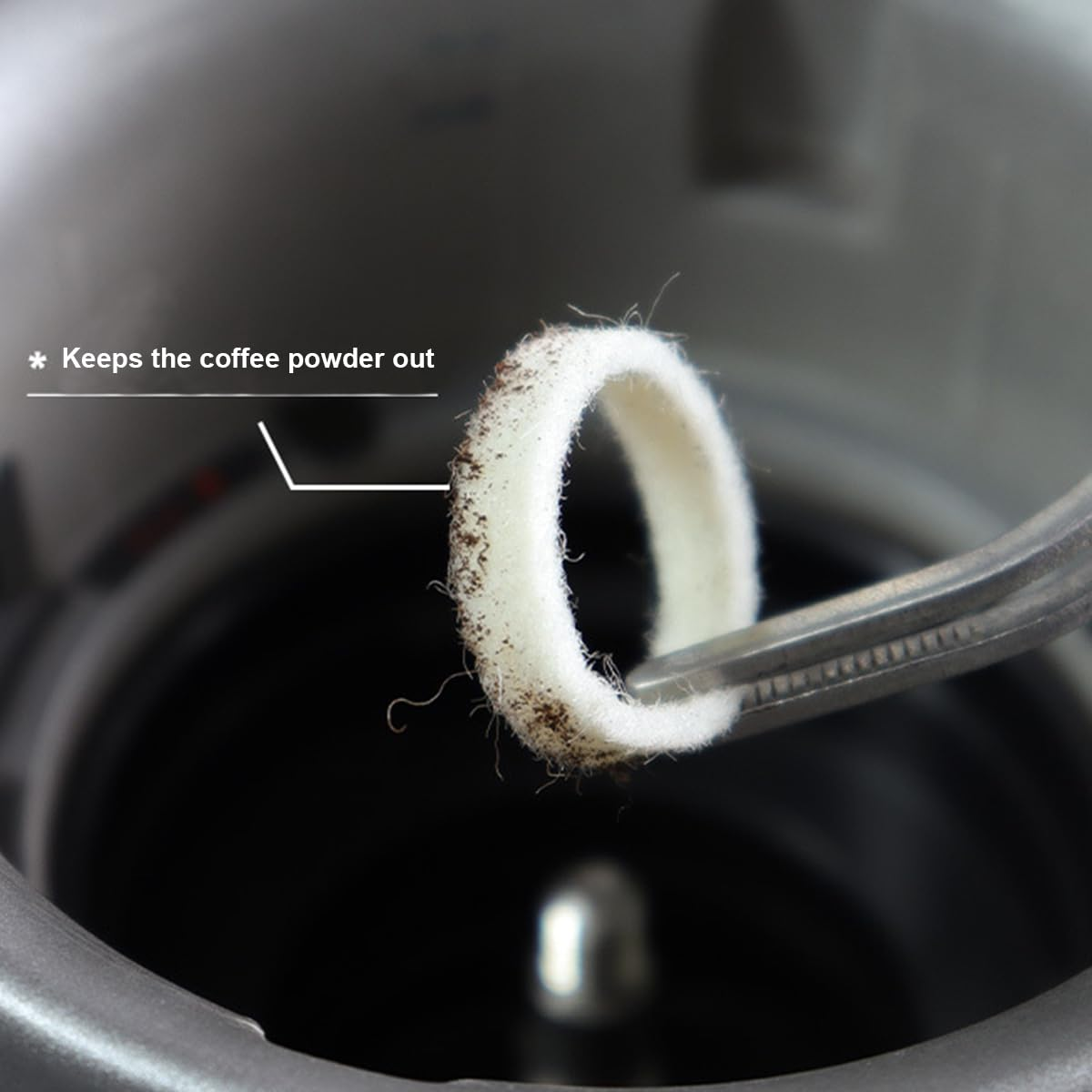 Felt Washer Lower Burr for Bre-Ville Espresso Machine Grinders BES870XL, Sp0001575,Replacement Accessories for Bre-Ville Barista Express 870/876/878/880/980,Coffee Machine Cleaning Wool Felt Gasket image number 2