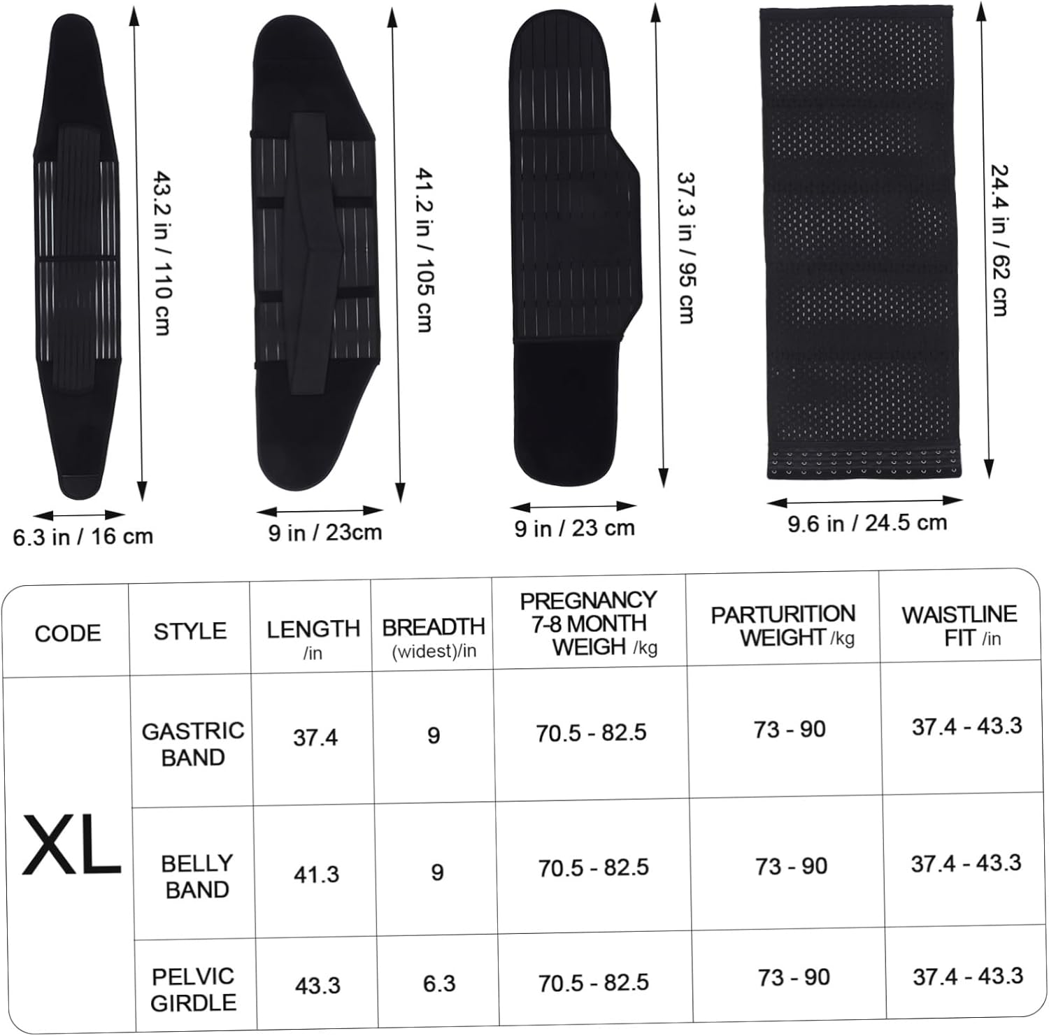 Abaodam Postpartum Girdle Waist Trimmer Wrap for Abdominal Support Compression Belly Band for Postpartum Essential for Moms image number 3