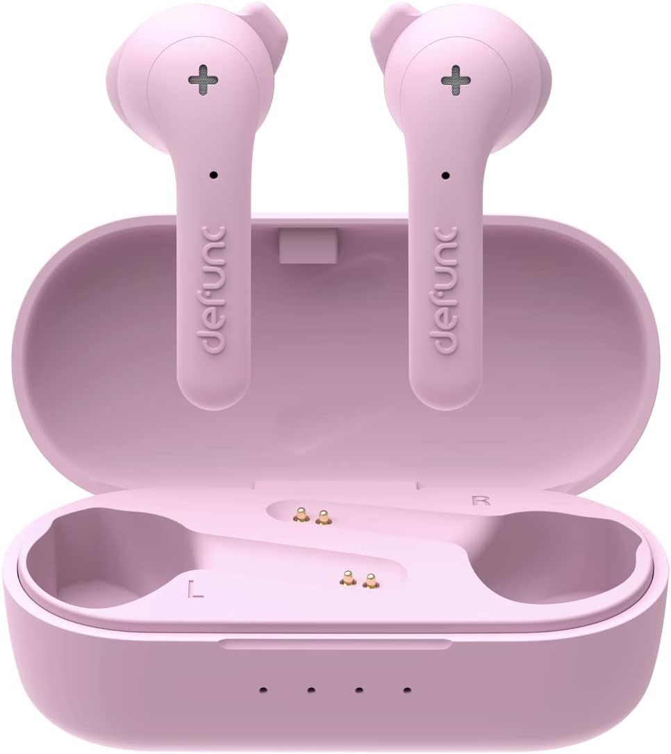 Defunc True Music Wireless Bluetooth Earbuds, Red