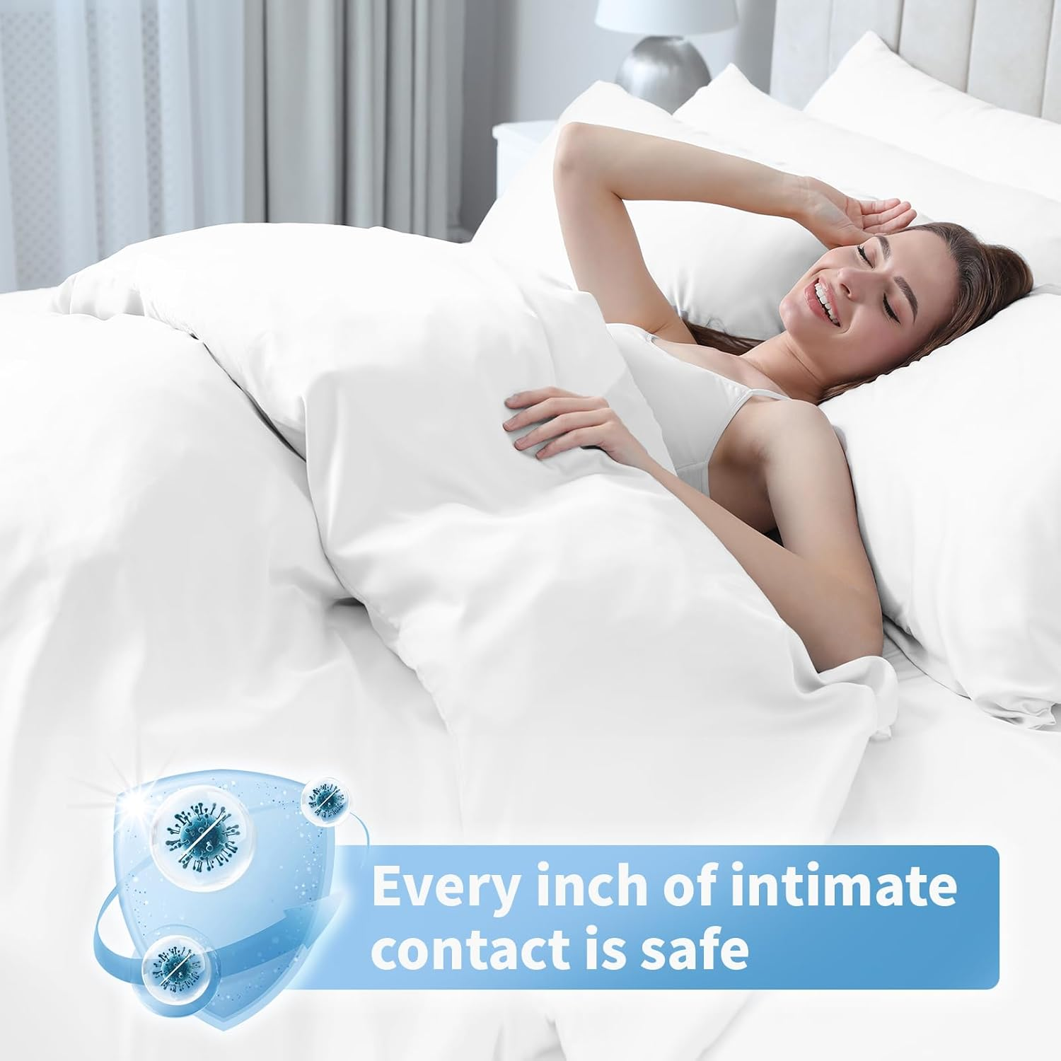 KIIS Travel-Safe Disposable Cover Sheets for Travel, Disposable Bed Sheet, Disposable Duvet/Comforter Cover, Disposable Pillowcases, Perfect for Hotels & Trips (King Size) image number 1