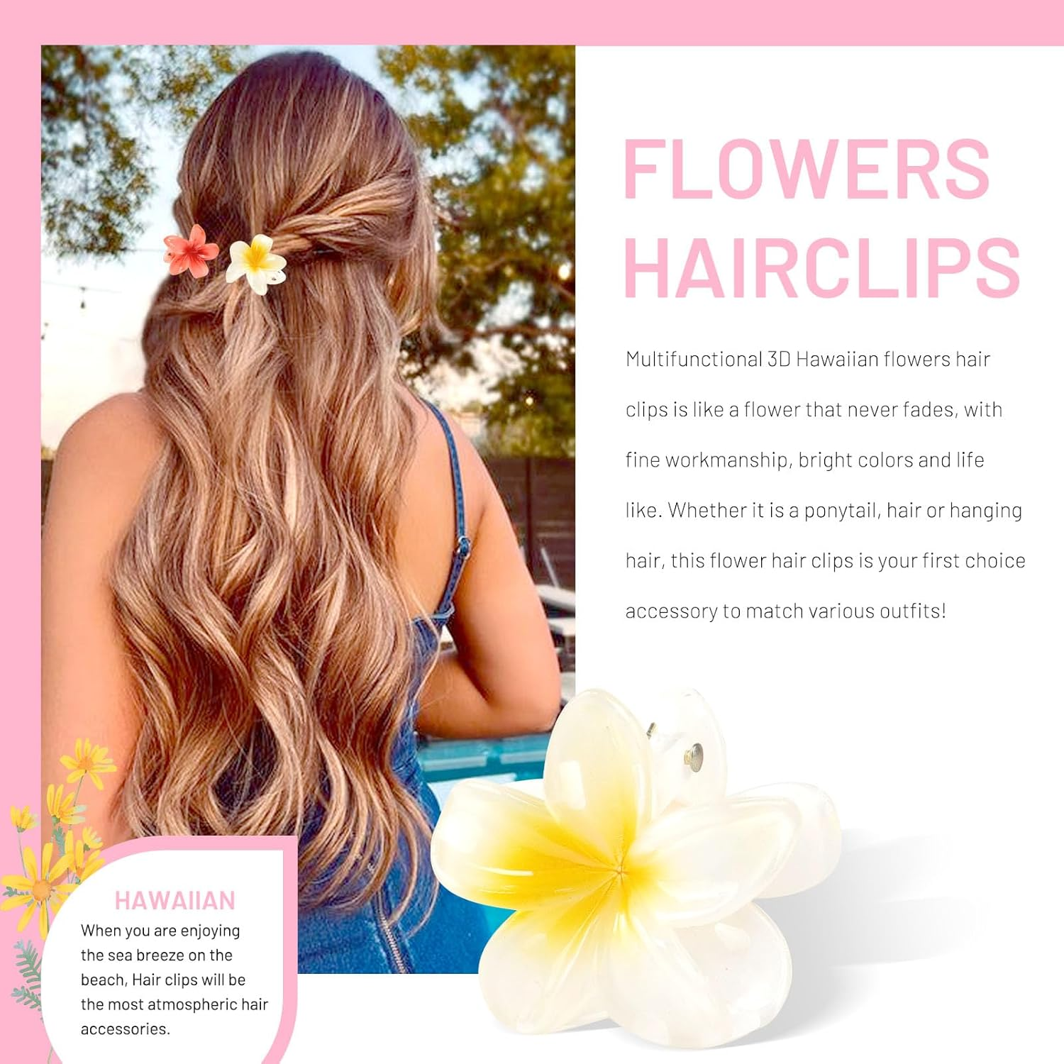 Blooms Pack of 12 Small Flower Hair Clips