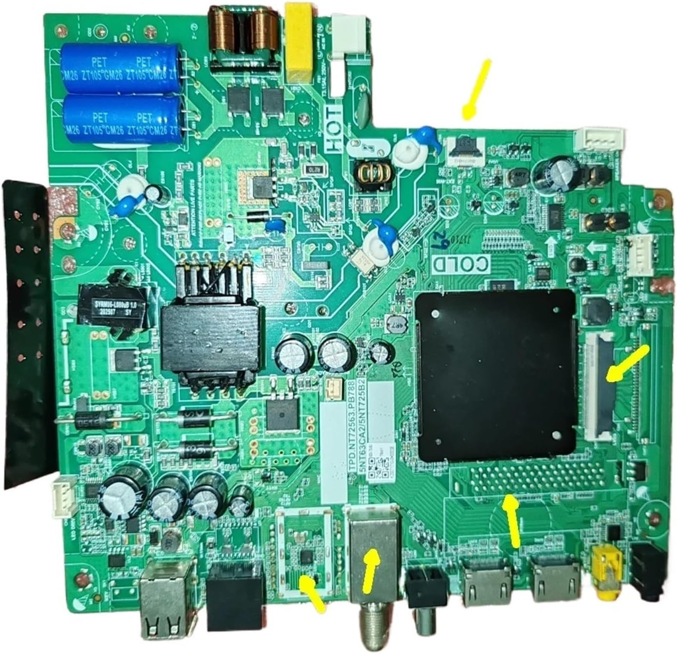 TPD.NT72563.PB788 5NT63CA2 5NT725B2 5NT725A2， Compatible for LED ，TV Motherboard(1T NONO CI) - 1T Nono Ci image number 6