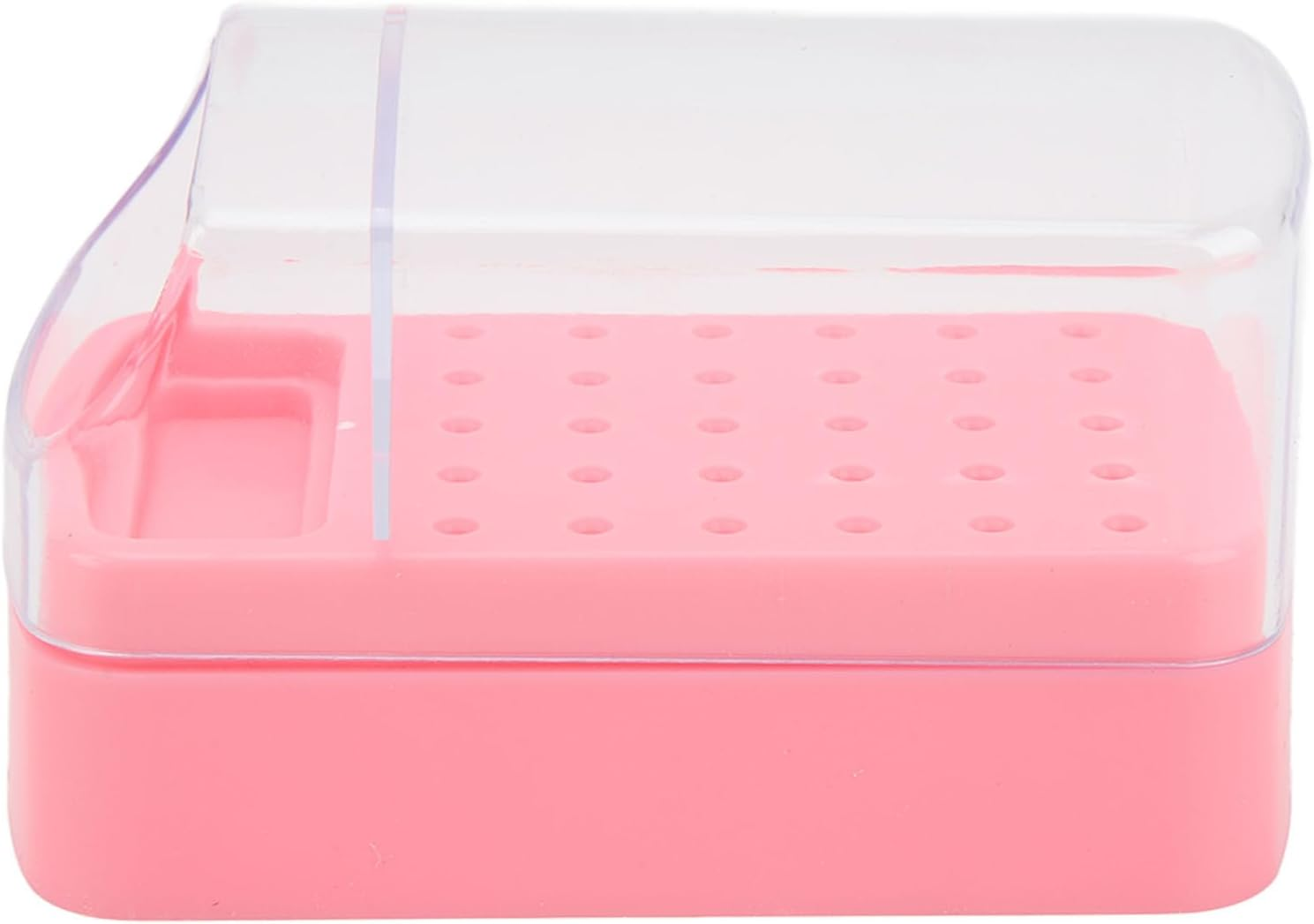 Nail Drill Bit Cleaner Holder, Space Saving 30 Holes Nail Drill Bit Cleaning Brush Holder, Compact Dustproof for Home Nail Technician (Pink) image number 5