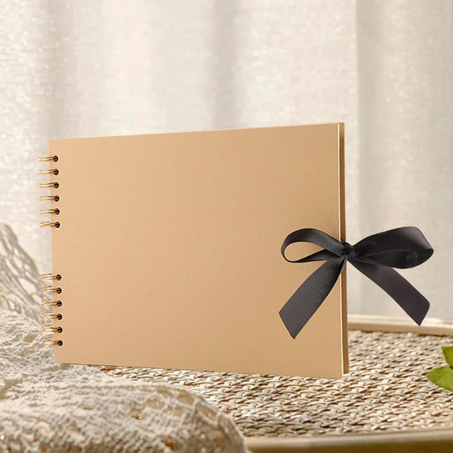 Generic Scrapbook Album Photo Album Creative Craft Projects Unique for Birthday Holiday Traveling Family Wedding, Brown