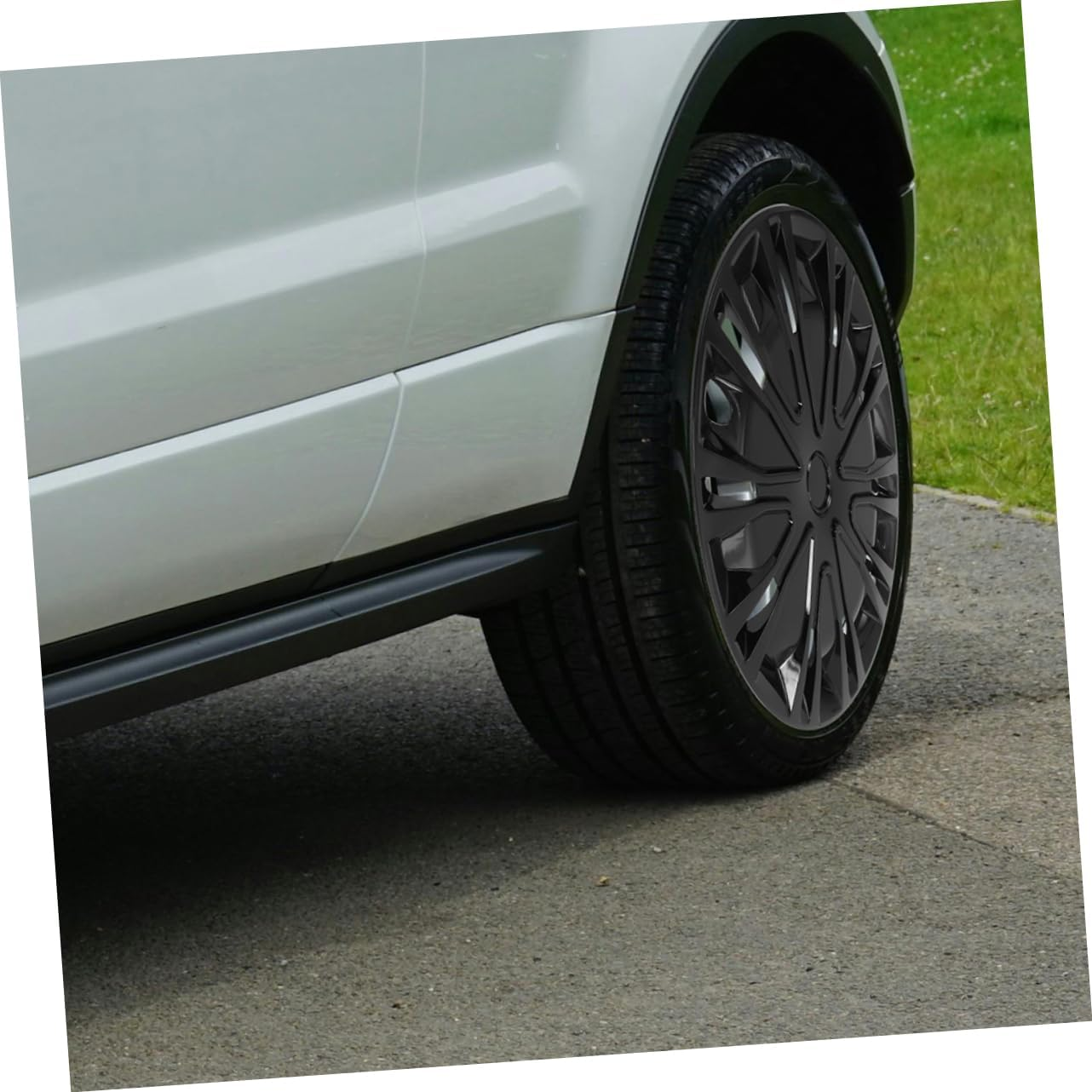 TOGEVAL 15-Inch Decorative Hubcaps Wheel Rim Covers for Cars Universal Automotive Hub Caps Black Full Cover Suitable for Car Repair and Upgrade image number 3