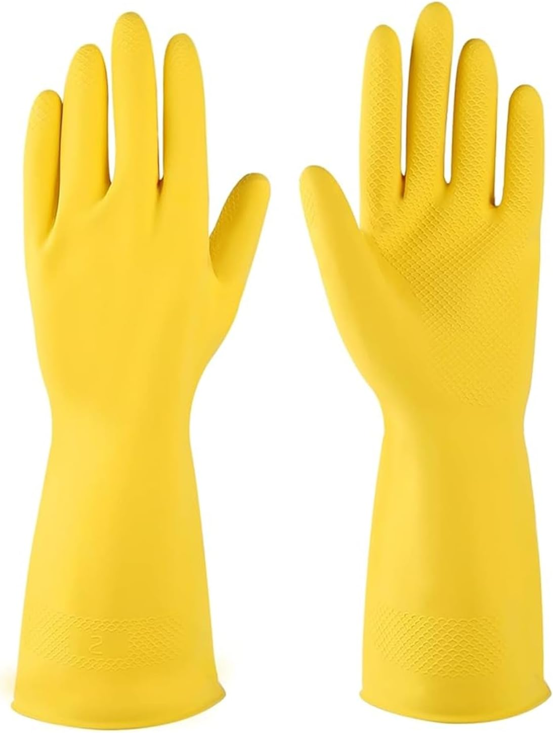 Rubber Cleaning Gloves 3 or 6 Pairs for Household, Reusable Dishwashing Gloves for Kitchen image number 4