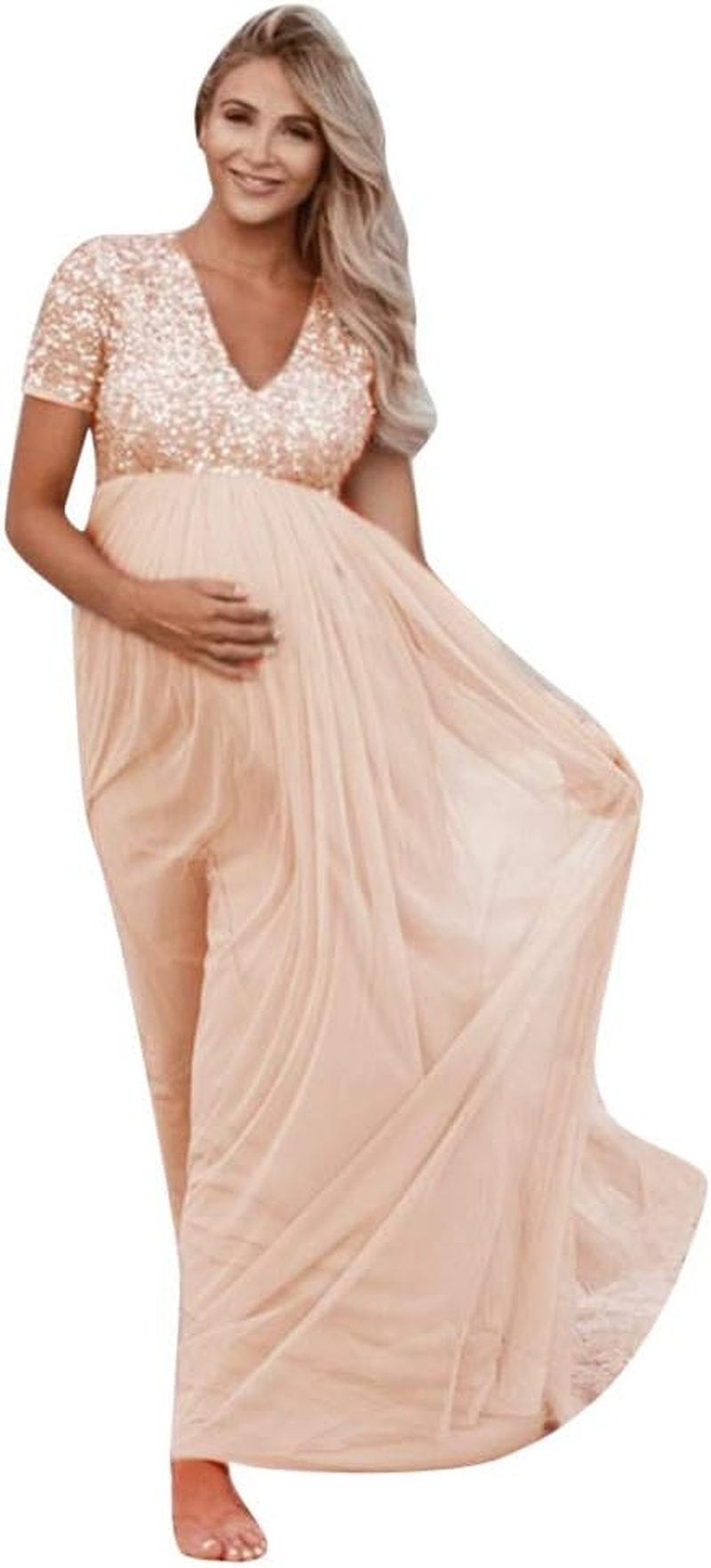 Overall Rompers for Women Photography Maternity Pregnants Ruffles Dress Sleeve Solid Women Short Props Maternity Dress Maternity Tight Dress