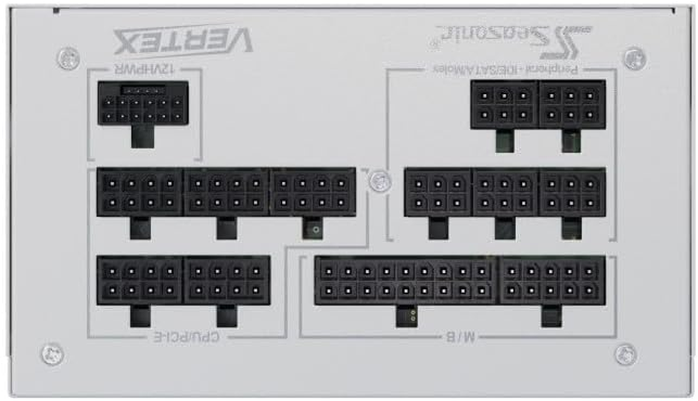 Seasonic Vertex GX-1000 1000W Gold Modular ATX 3.0 Power Supply Unit, White image number 2