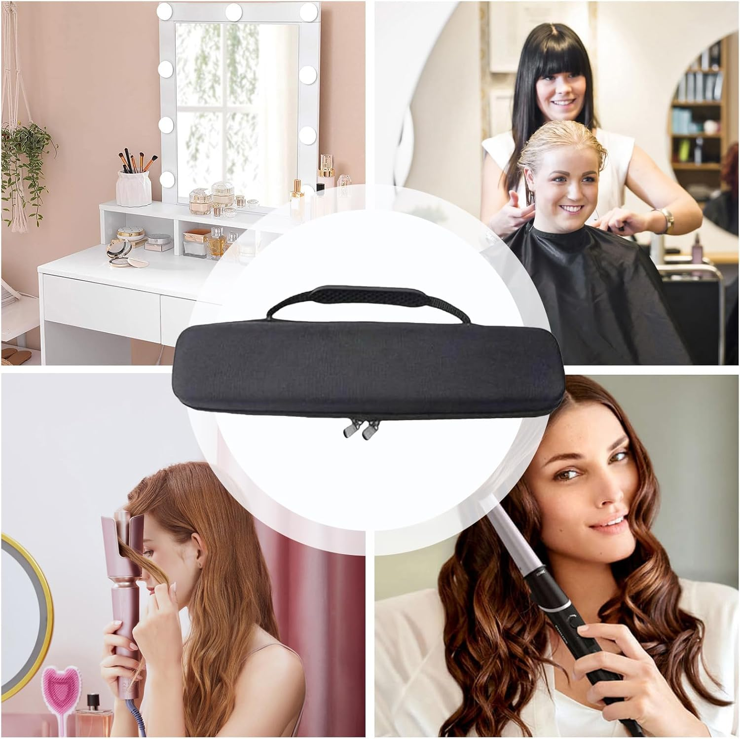 Flat Iron Holder | Waterproof Flat Irons Cover Pouch | Portable Travel Supplies, Multifunctional Haircare Accessories for Men, Women, Black, Refer to Description, Unisex - Black image number 5