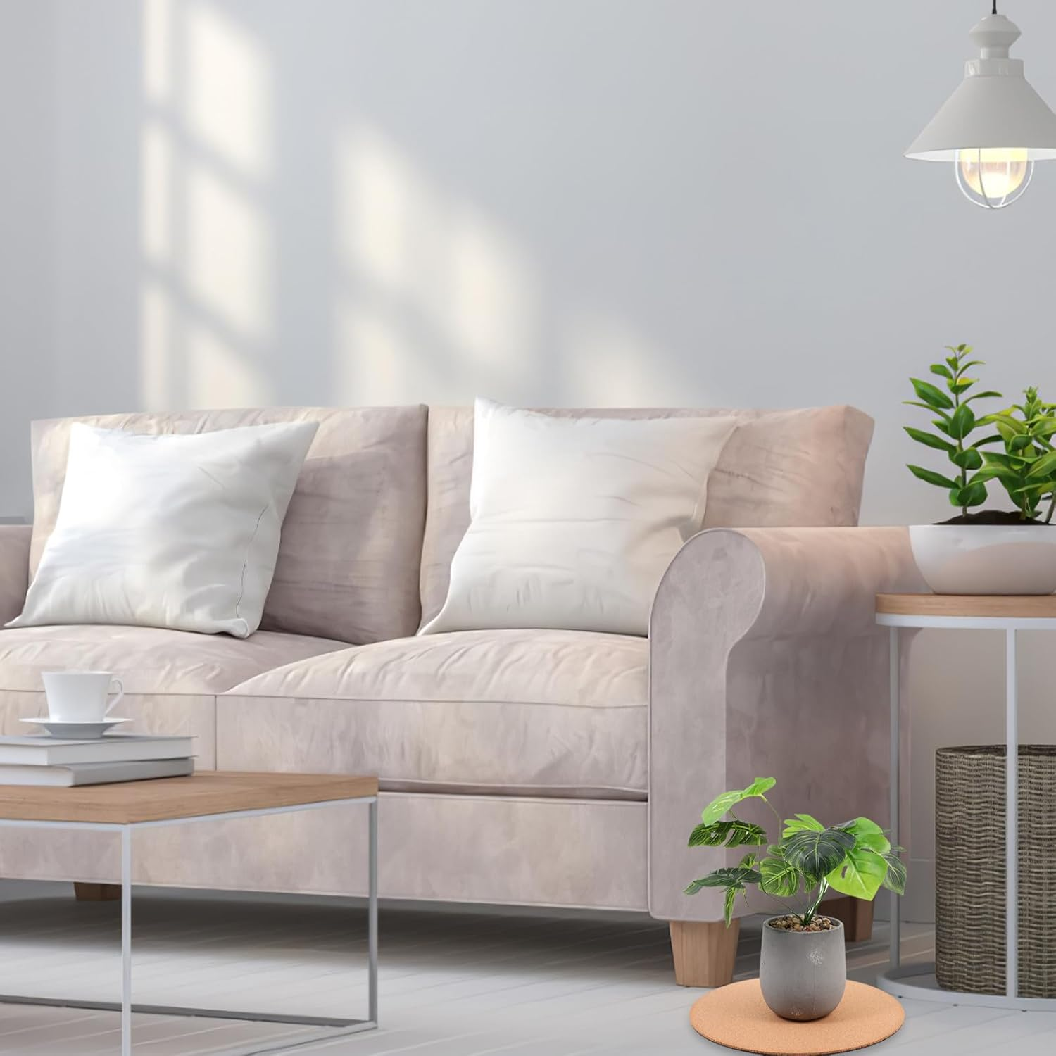 SOIMISS 2Pcs 10-Inch round Cork Plant Mats Absorbent Garden Planter Coaster Pads for Flowerpot Protection in Outdoor and Indoor Gardening image number 6