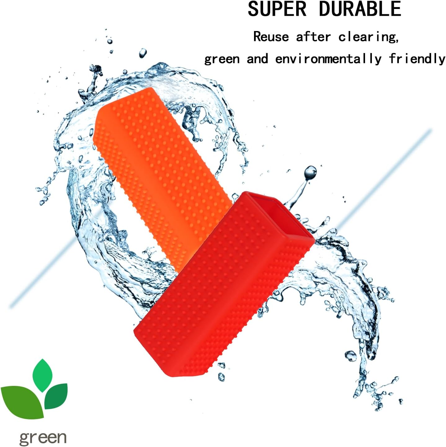 2Pcs Pet Dog Cat Hair Remover, Pet Hair Removal Tool, Car Carpet Cleaner, Dog Remover for Car，Interior, Furniture, Sofa - Orangegreen image number 5