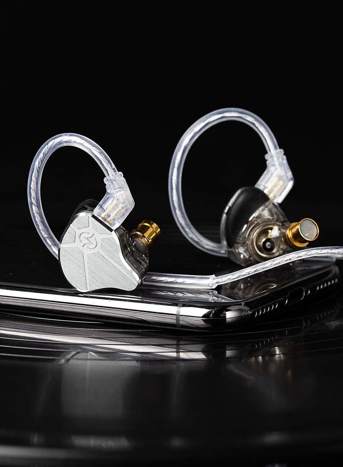 Keephifi CCZ BC04 Hifi IEM in Ear Monitor, In-Ear Headphones with 1BA and 1DD, Lightweight Wired Gaming Headphones, Detachable 5N OFC Cable for Singers, 2 Pin Z Pins image number 3