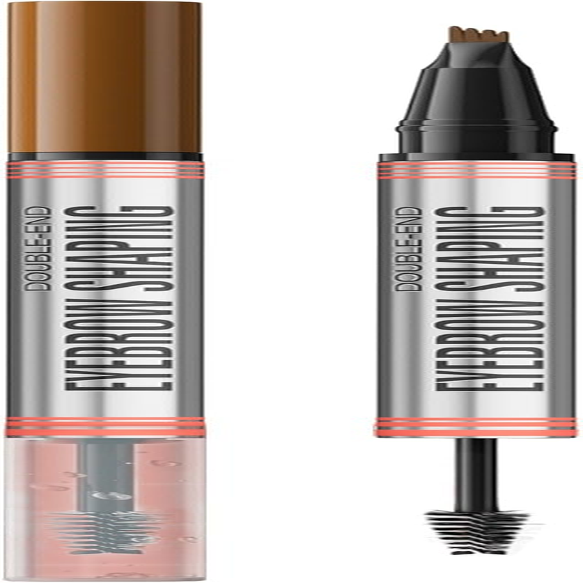 4-Fork Liquid Brow Pen + Waterproof Dual-End Brow Gel and Shaping Brush (Black)