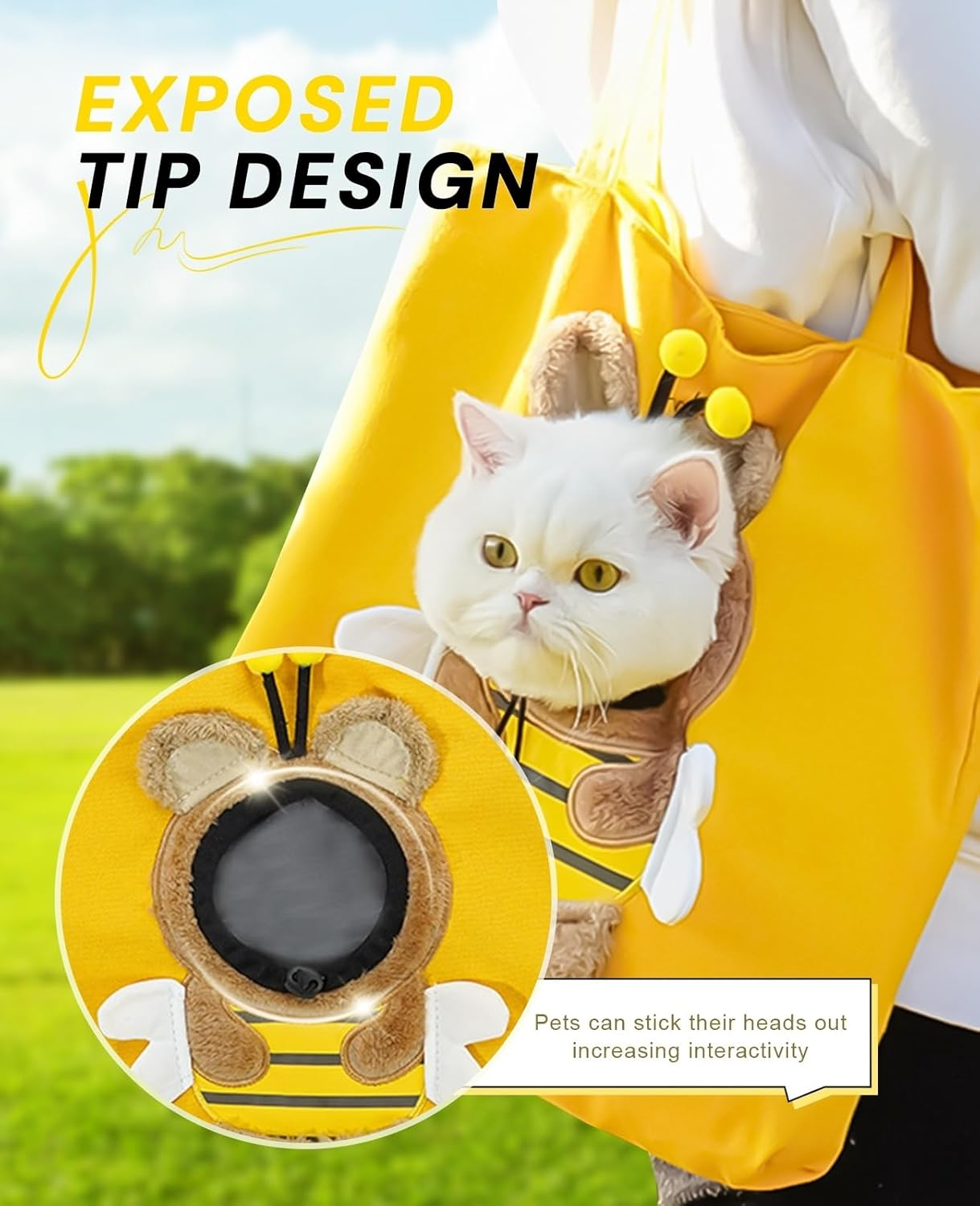 Pet Carrier with Peek-A-Boo Window 3-Way Safety System Travel-Ready Foldable Lightweight Canvas (Bunny/Blue, XL) image number 5