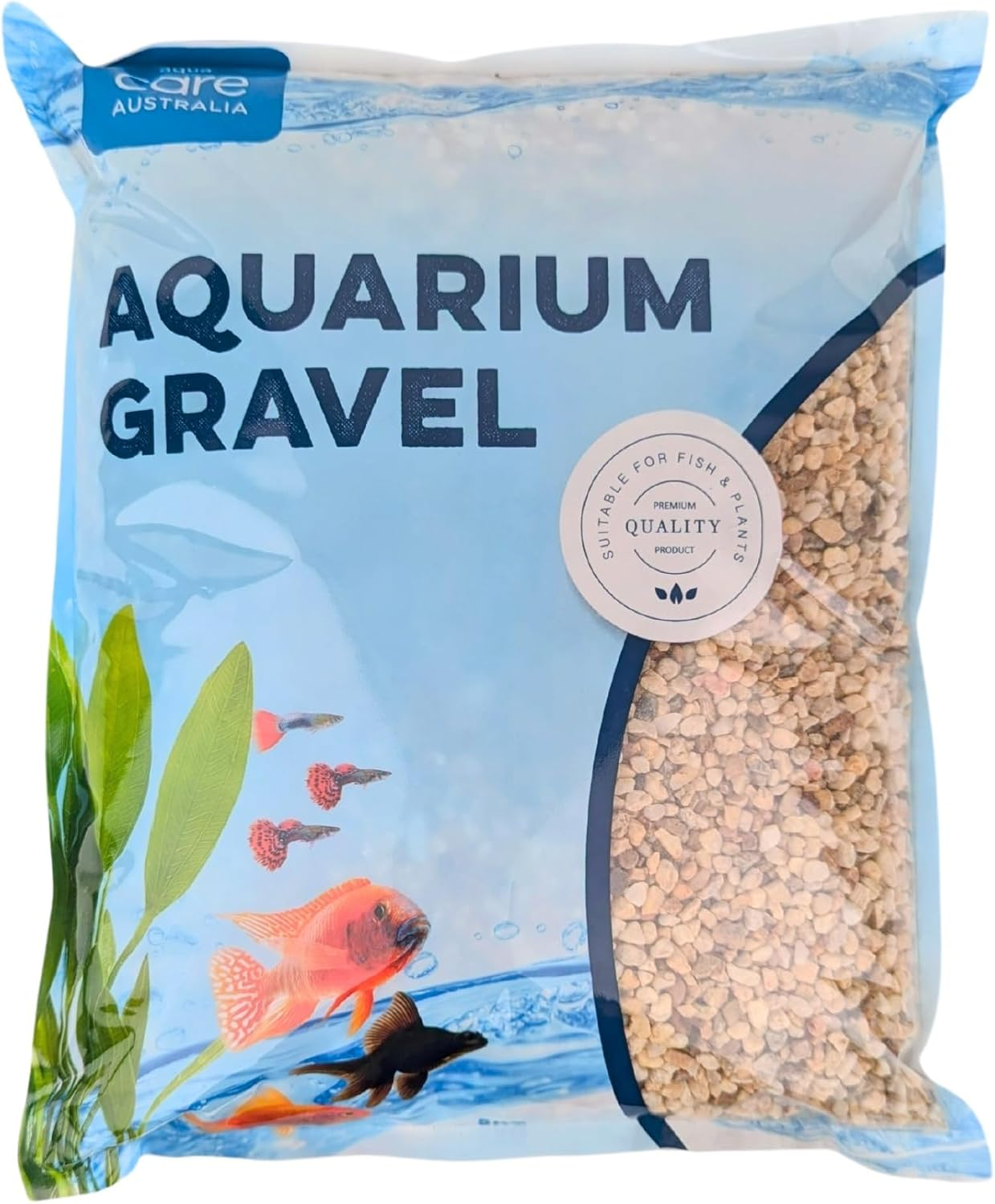 Aqua Care Aquarium Gravel Natural Mixed 3-5Mm 5Kg - Suitable for Freshwater and Saltwater Fish Tanks, Aqua Safe, Aquarium Decorative Gravel image number 1