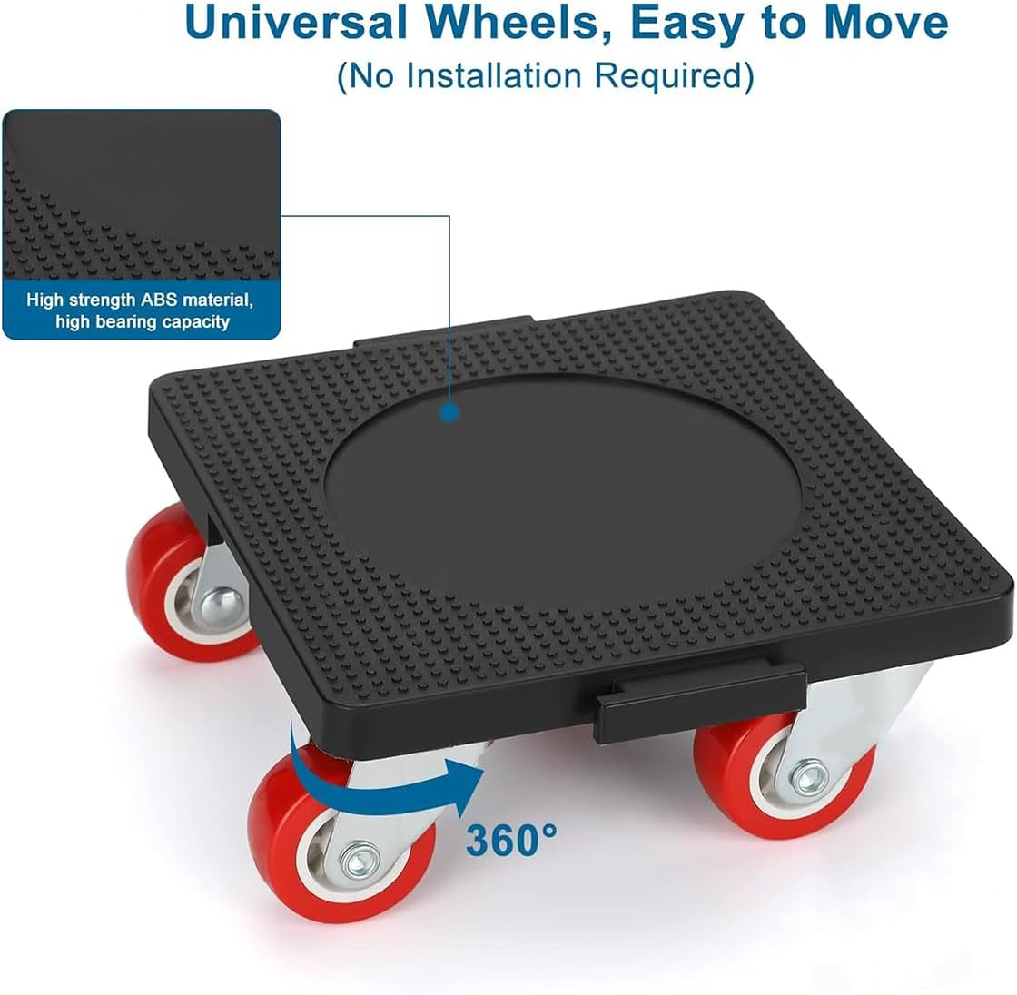9SHOME 4Pack Furniture Mover with Wheels & Furniture Lifter Set, 360&deg; Rotation Wheels, 400 Kg Capacity image number 2
