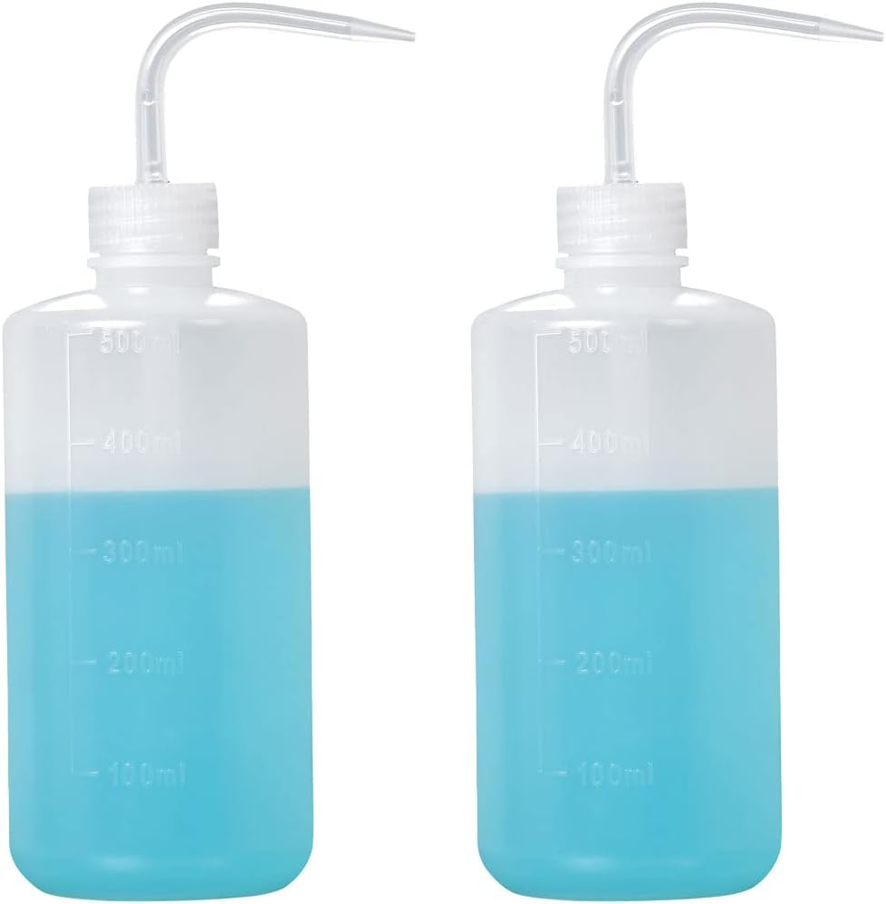 2Pcs Tattoo Wash Bottle 150Ml | 5Oz Water Squirt for Succulent Watering, Safety Rinse, Medical Cleaning - Black