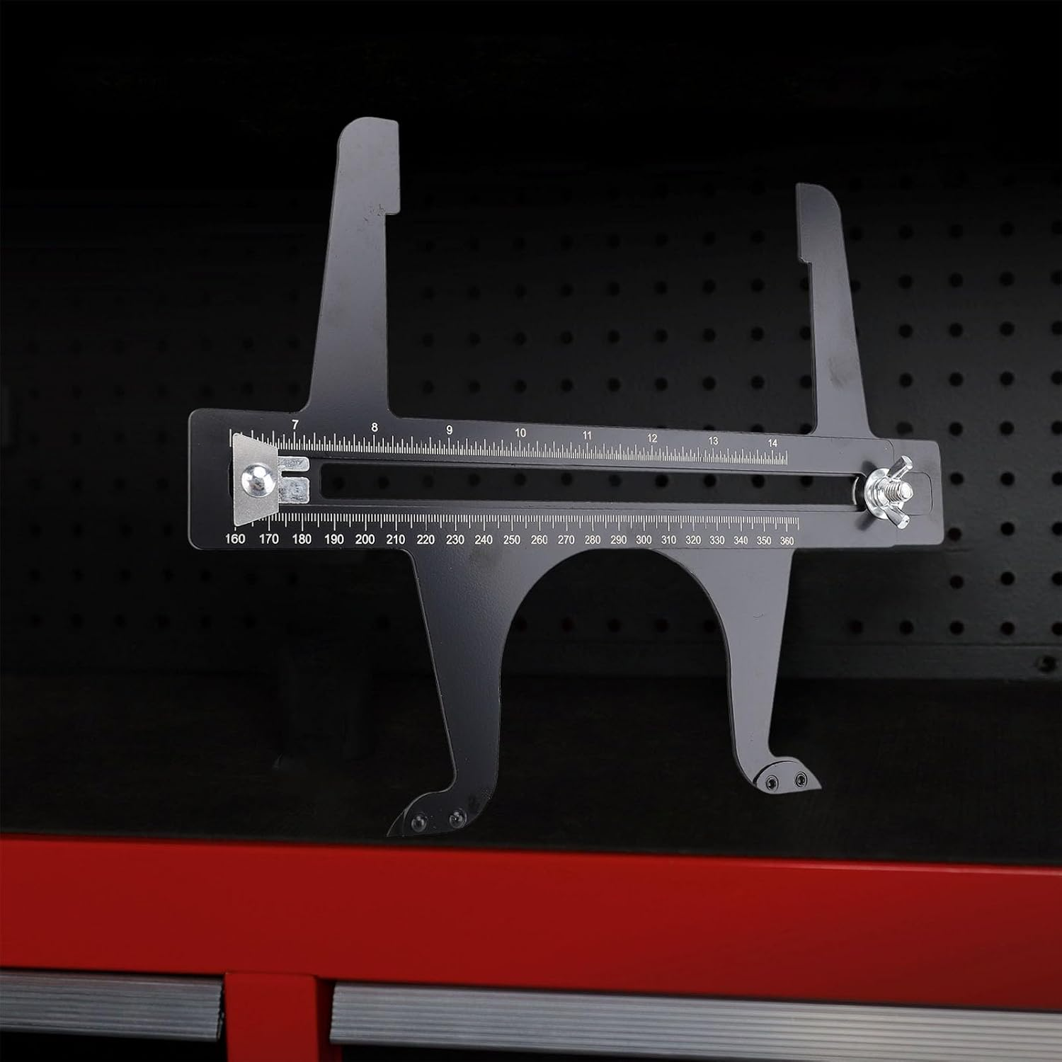 Tnfeeon Brake Resetting Gauges, Dual Scale Brake Drum Measuring Reset Tool, 6.5 to 14.25In Combination Reset Meter for Measuring and Adjusting image number 5