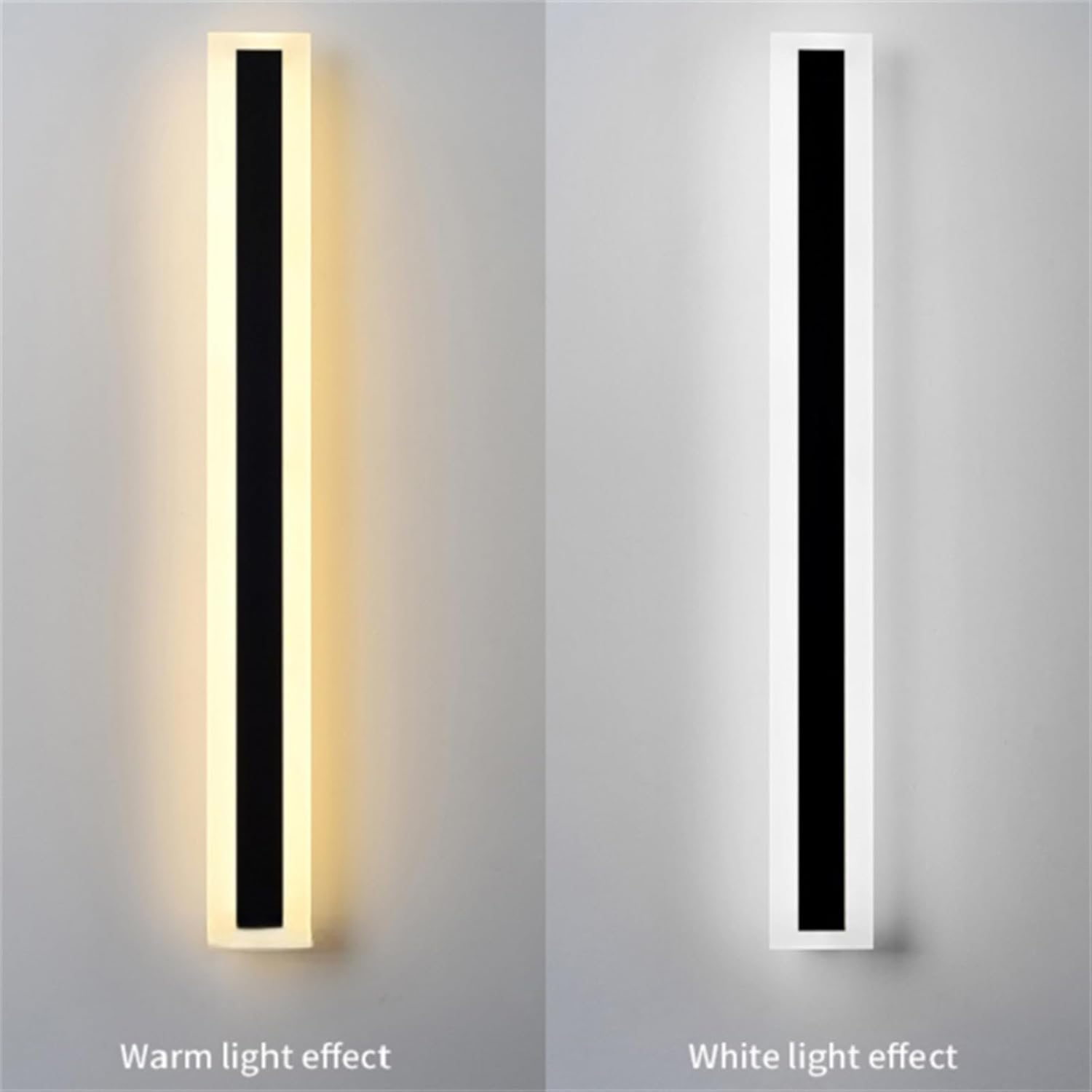 Outdoor Garden Wall Light with Motion Sensor Wall Lamp Indoor Black LED Long Wall Sconce Exterior IP67 Waterproof Modern Warm White Light outside Porch Balcony Garage (180Cm,White Light) XXZ