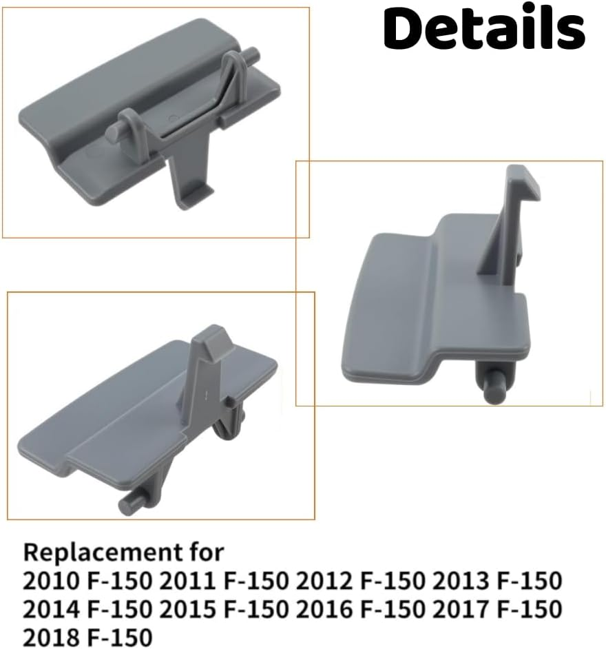 Center Console Jump Seat Lid Latch,Compatible with 2010-2018 Ford F150 F-150,For Bl34-18672A66,Gray ABS Console Latch Replacement
