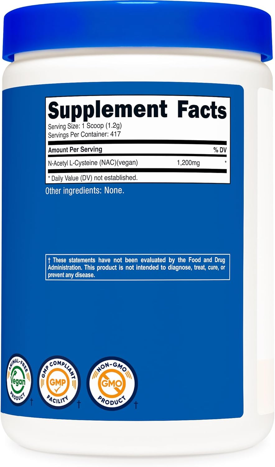 Nutricost N-Acetyl L-Cysteine Powder, Non-Gmo image number 2