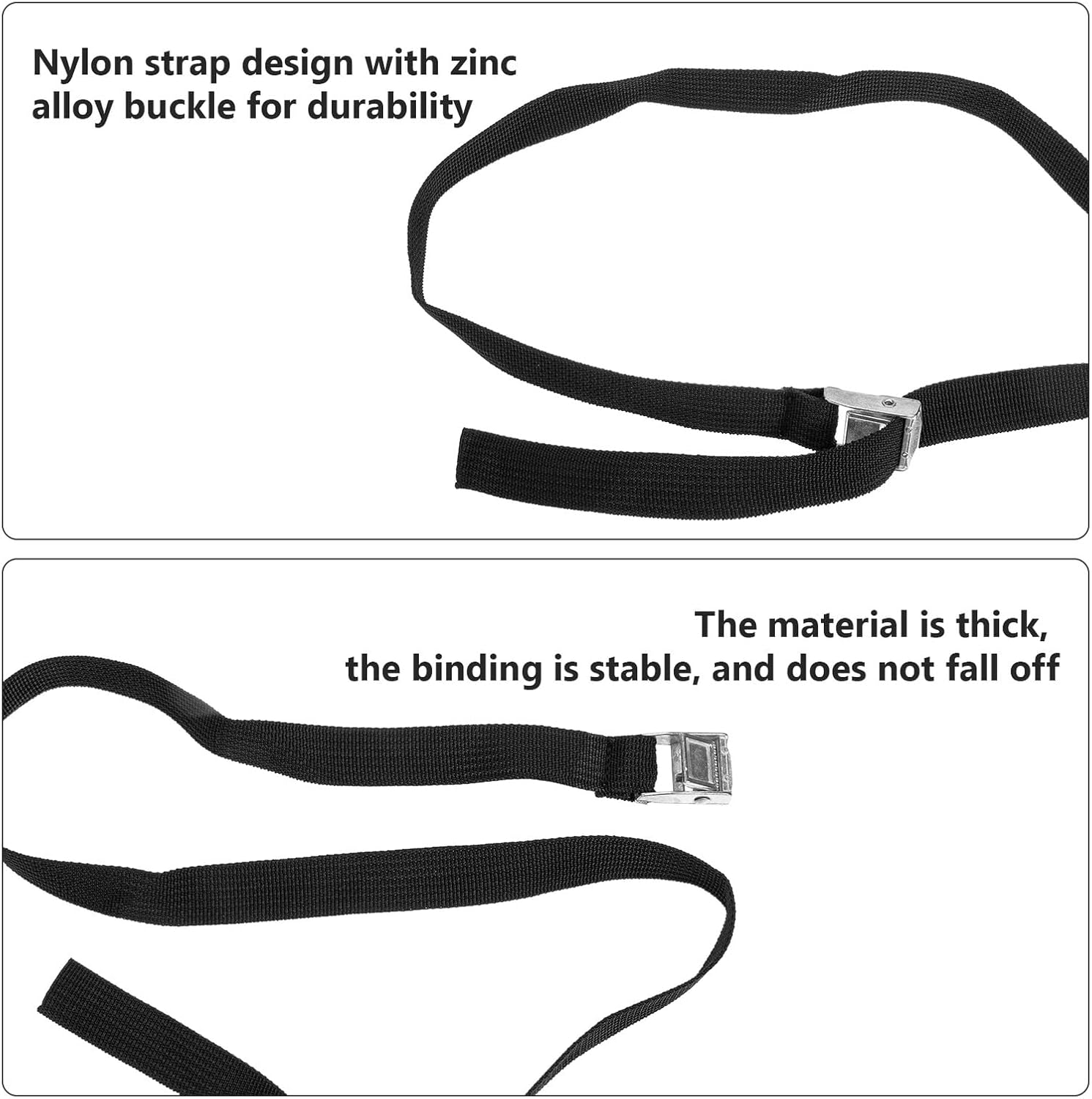 STOBAZA Surfboard Tie down Straps with Quick-Release Buckle, 2Pcs Roof Rack Straps for Travel Luggage Security and Outdoor Sports Equipment