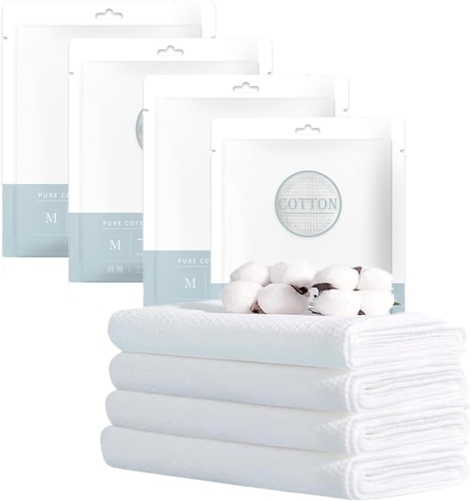 4PCS Disposable Bath Towels Sets,Big Shower Towels and 4Pcs Disposable Towel, Portable Pure Cotton Body Towel for Travel, Hotel,Camping, Hiking, Beauty Salon image number 3