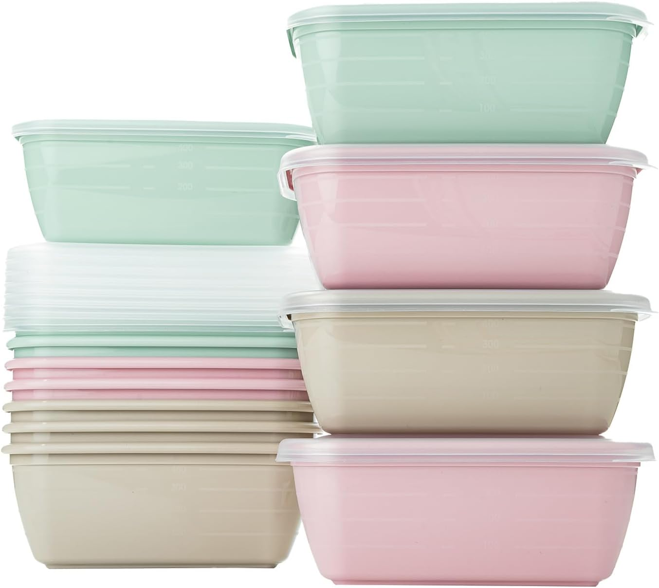 QILZO Pack of 12 Food Containers 500Ml Plastic BPA Free Microwave Safe Dishwasher Safe Freezer Container with Lid Reusable Container image number 6