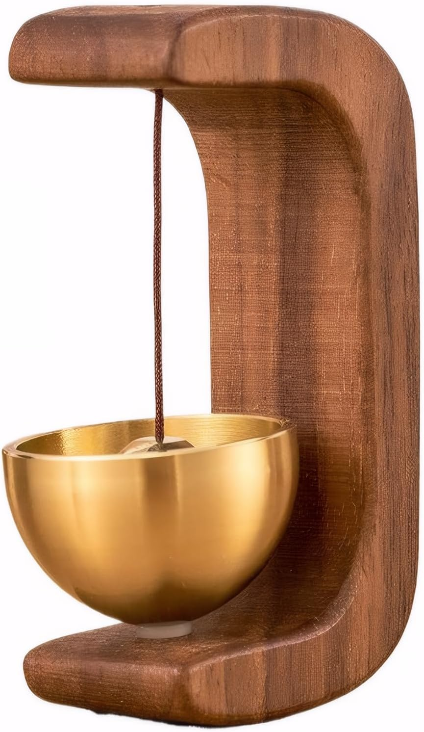 Door Chimes When Door Opens Doorbell Wooden C Shape Wind Chime image number 1