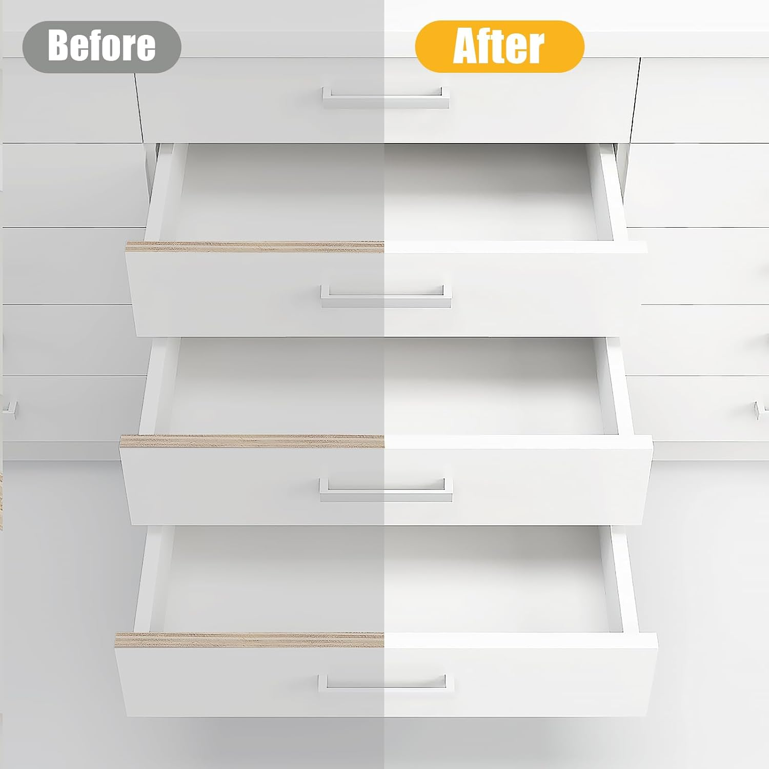 White Self-Adhesive Veneer Edging Strip,Furniture Edge Banding Trim,Kitchen Worktop Tape Skin-Feel,1Cm X 10M image number 2