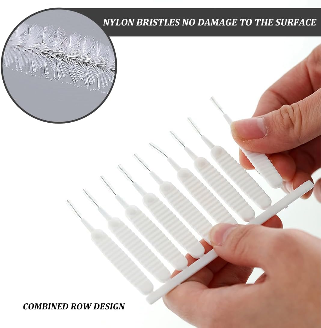 WMUVAZA Shower Head Cleaning Brush, Pack of 40 Shower Head Cleaning Brush Mini Cleaning Gap Hole Nylon Cleaning Mini Brush Cleaning Small Brushes Cleaning Brush for Cleaning image number 5