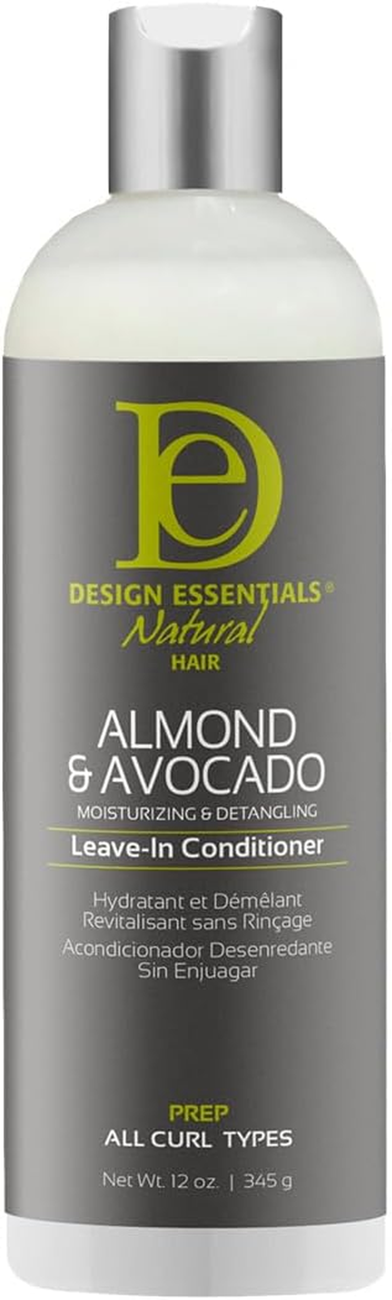 Design Essentials Almond & Avocado Moisturizing & Detangling Leave-In Conditioner for Curly Hair, 12 Ounce image number 2