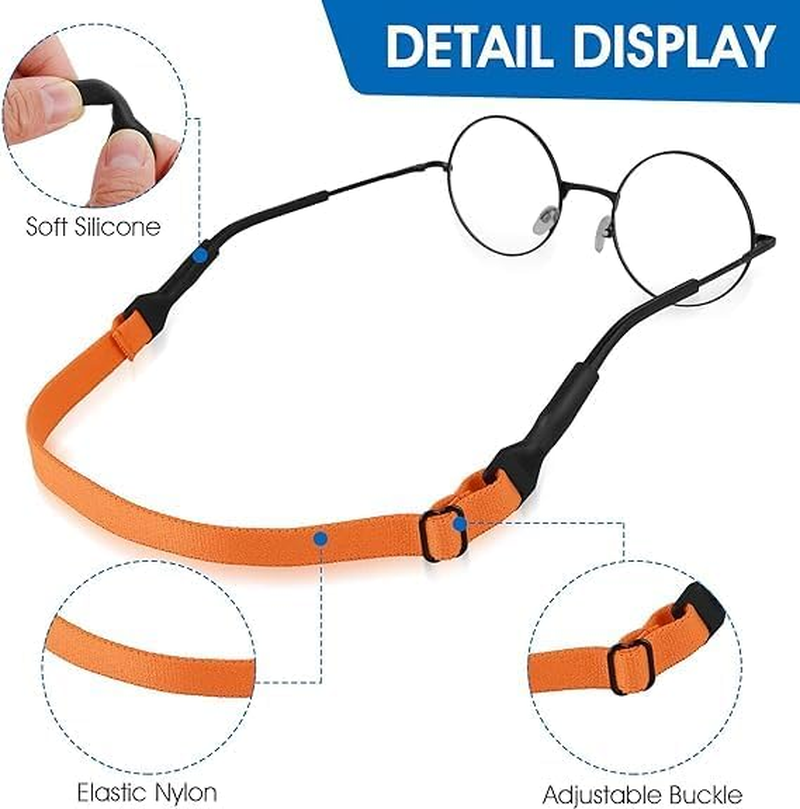 Walquicks 10 PCS Adjustable Eyeglasses Retainer Strap, No Tail Anti-Slip Glasses Straps Holder, Glasses String Cord Eyewear Retainer Sport Unisex Sunglass Straps Holder for Men Women - 10 Small image number 4