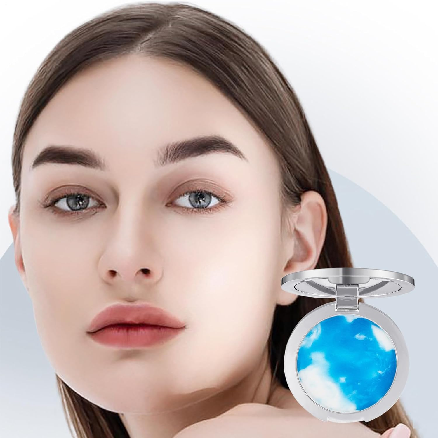 Oil Control Powder for Oily Skin | Full Coverage Matte Finishing Powder,Lightweight Face Powder Compact, Waterproof Setting Powder, Delicate and Skin-Friendly Powder Makeup for Lightweight Finishing E