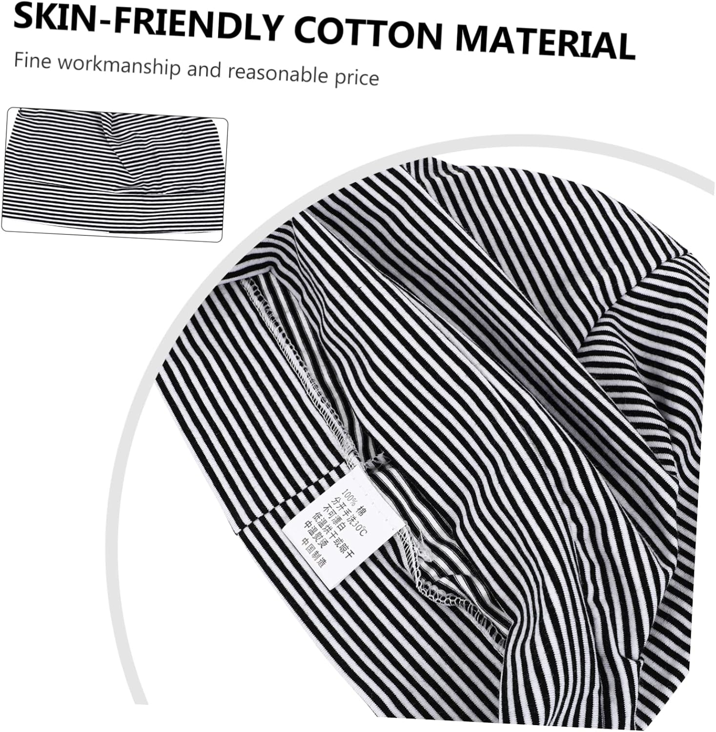 HORIALENCE Thin Cotton Sleeping Beanie Hat with Elastic Band for Sports and Sleep Breathable Lightweight Hair Accessory Cap for Women and Men Comfortable Stretchable Fit image number 6