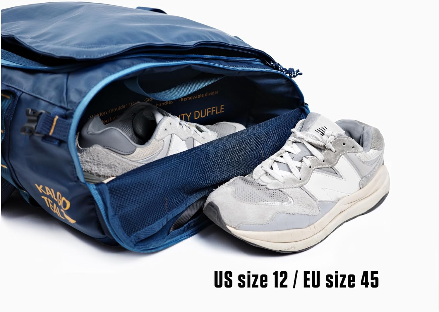 Utility Duffle Bag 40L, Convertible Backpack for Travel, Gym & Commute, Water Repellent image number 3