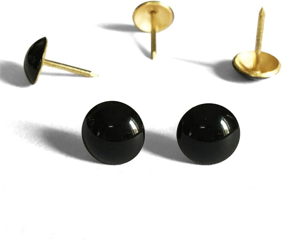 500Pcs a Lot: D11Mmxl17Mm Sofa Upholstery Tacks Wooden Furniture Decorative Tacks Hobnail Thumb Nails Home DIY Upholstery Nails, Black image number 3