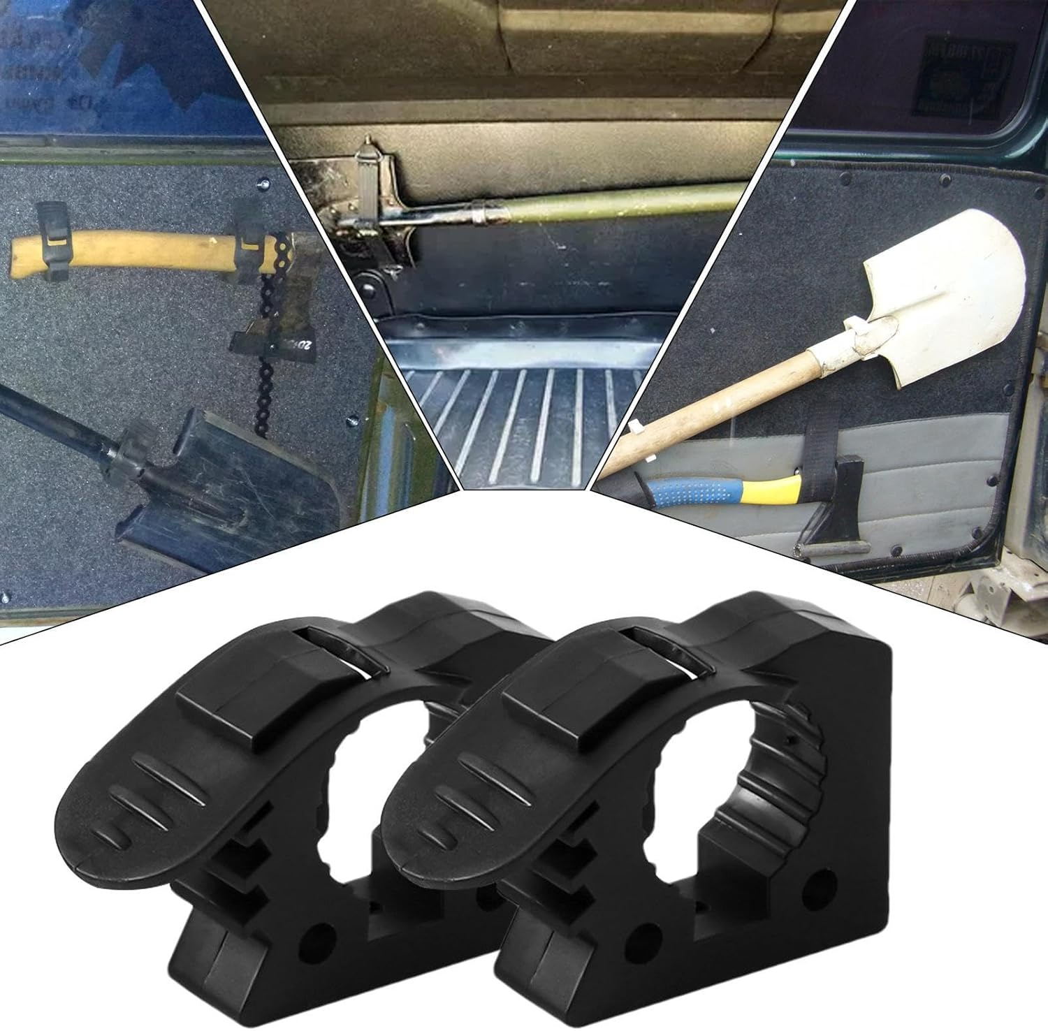 Generic 2X Quick Release Axe Holder Clamp Mount Kit - ATV UTV Clamp Mount for 1.2 to 1.6 Inches Diameter Tool Handles image number 2